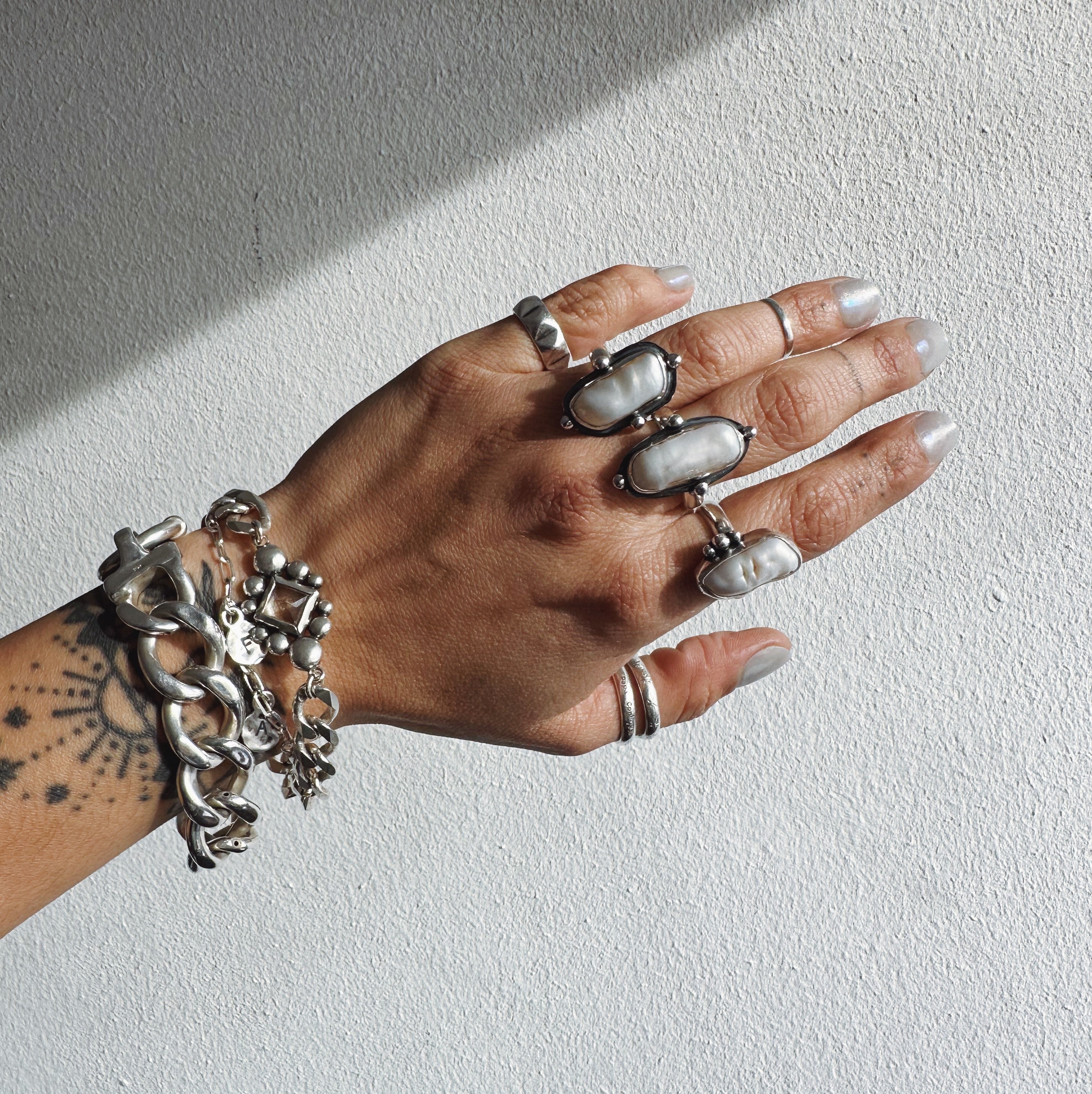 Anillo Perlas Barrocas