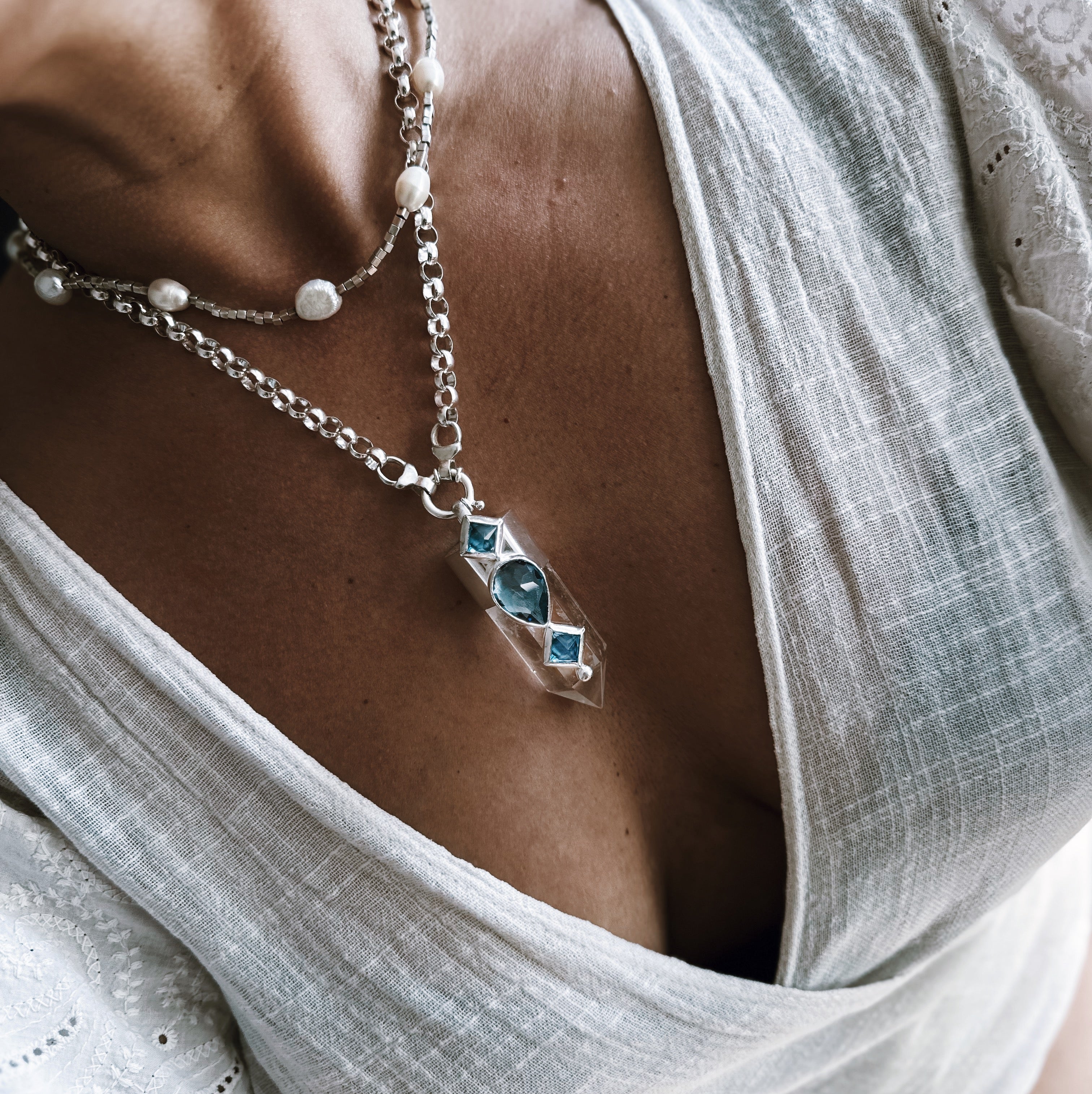 Colgante Punta Cuarzo Paraíso V