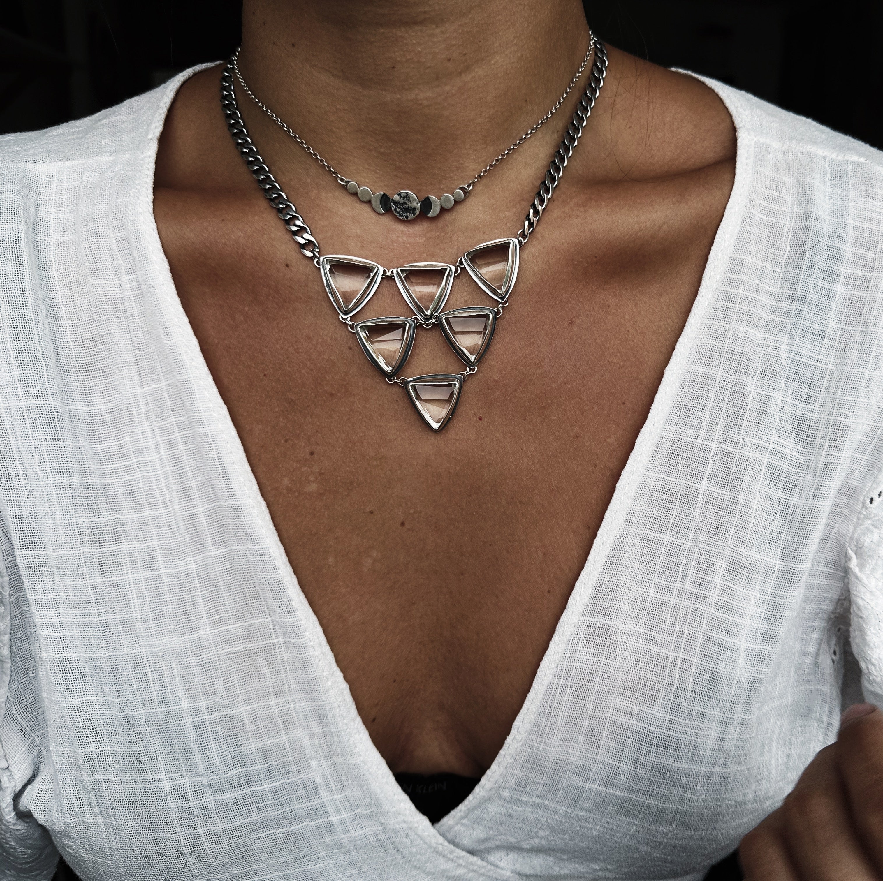 Collar Geometría Sagrada - White - PREVENTA