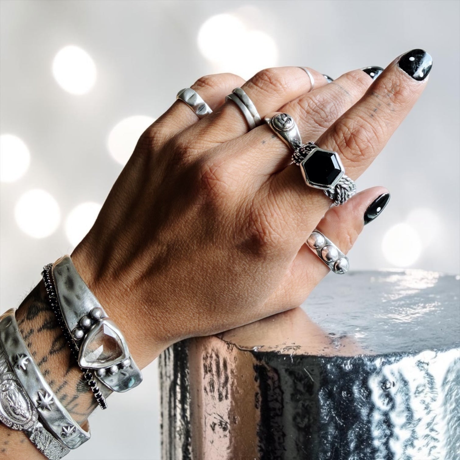 Anillo Tejido Onix