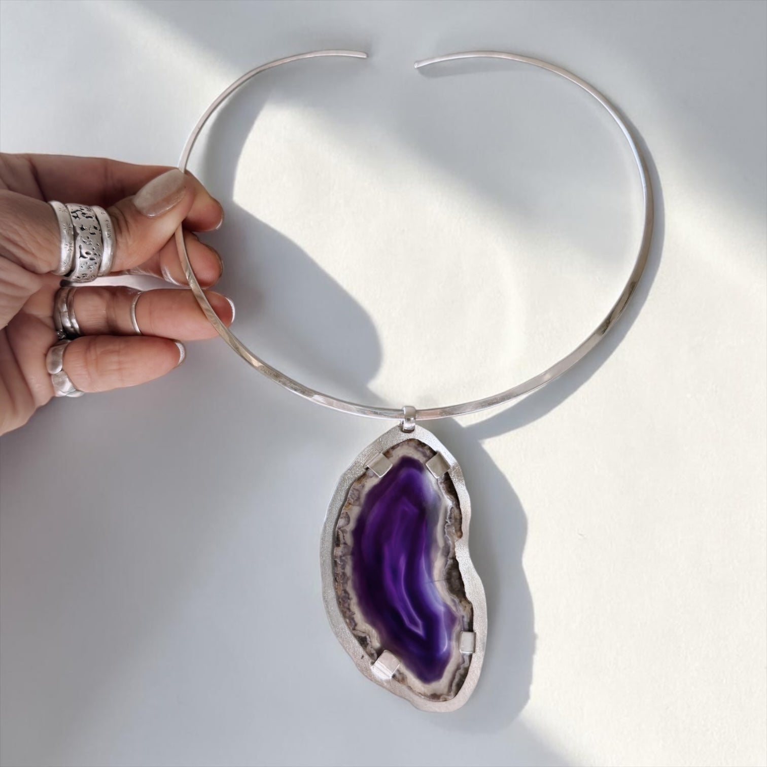 Collar Tiara Ágata ~ Purple Haze