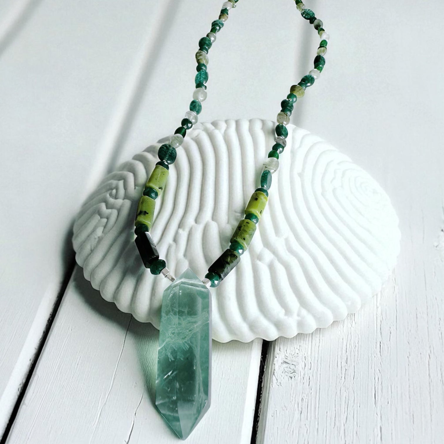 Collar Tibetano - Verde Vital
