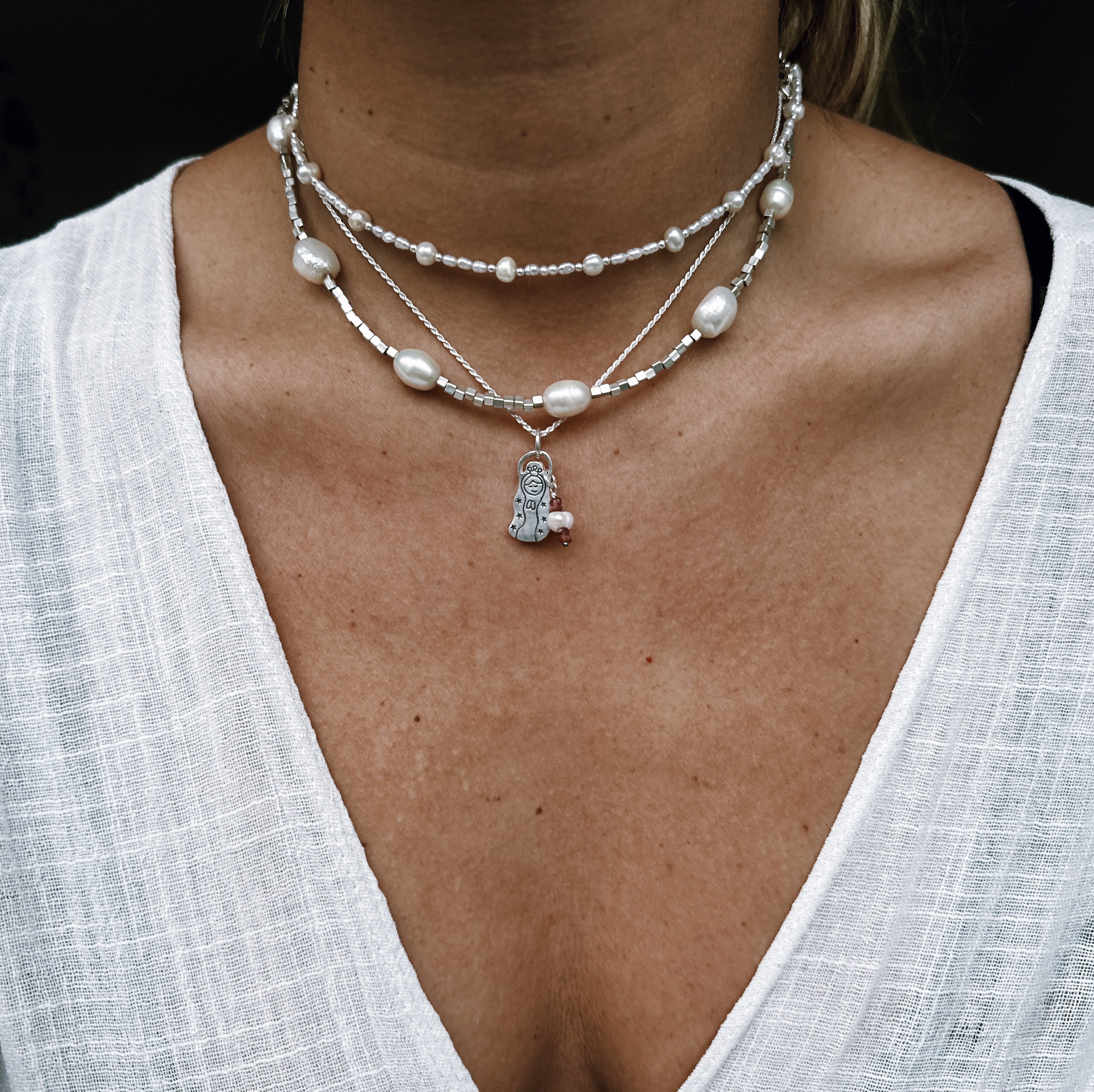 Collar Virgencita Cuidame xfis