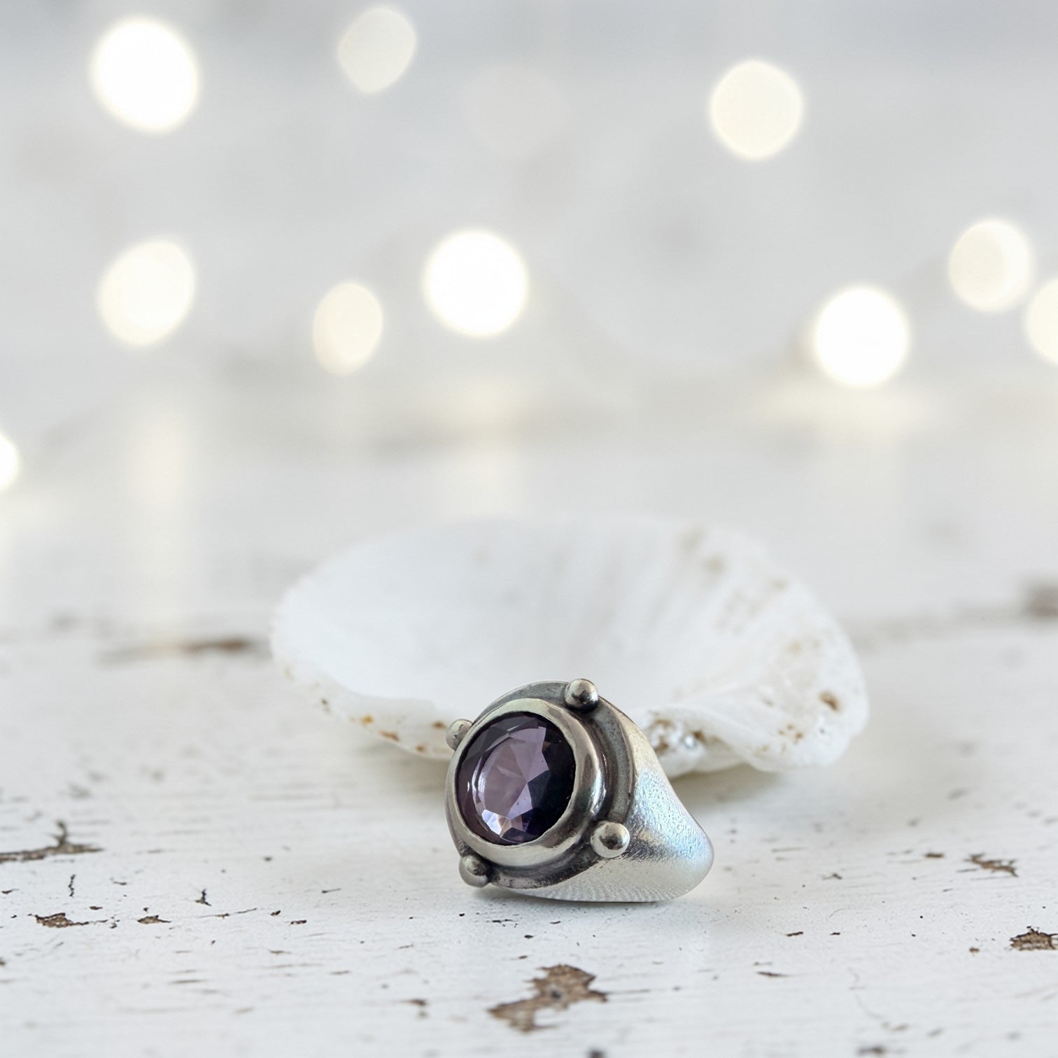 Anillo Sello Orbital - Amatista