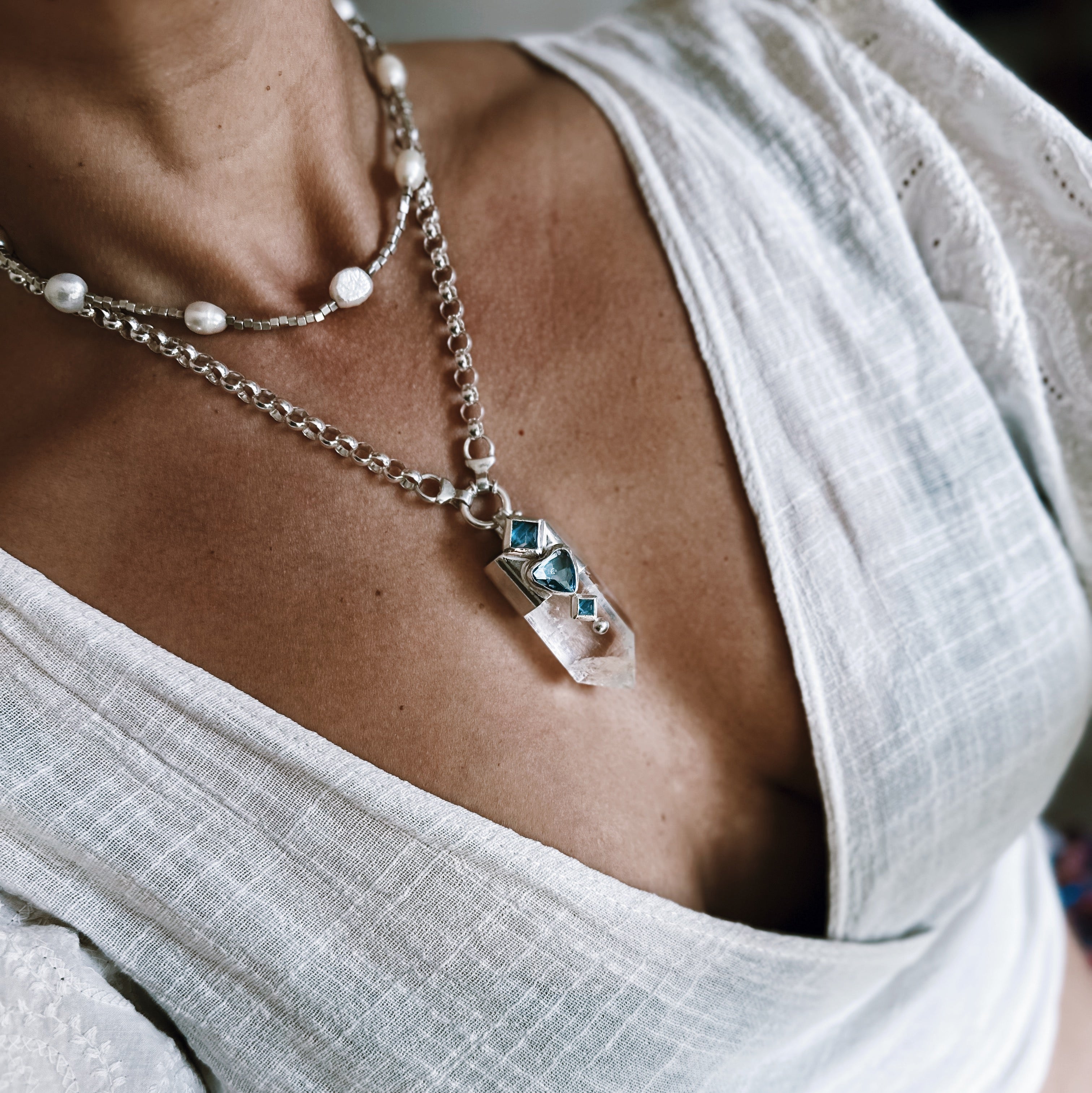 Colgante Punta Cuarzo Paraíso IV