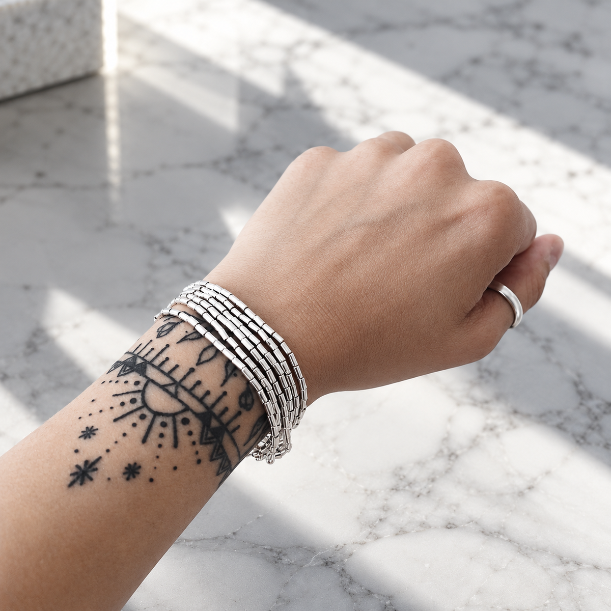 Pulsera o collar Mostacilla Tubo Retro