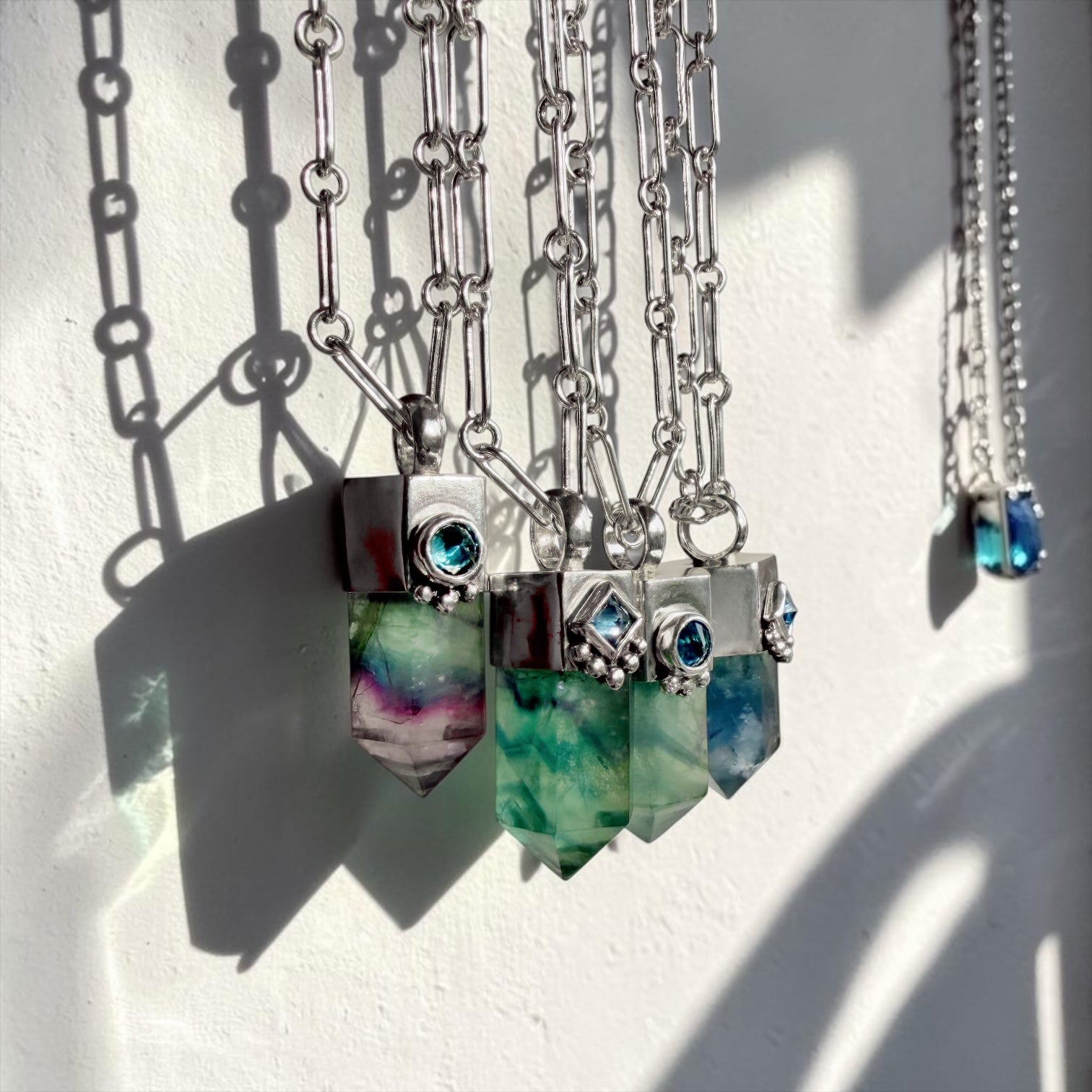 Colgante Puntas Fluorita Reina