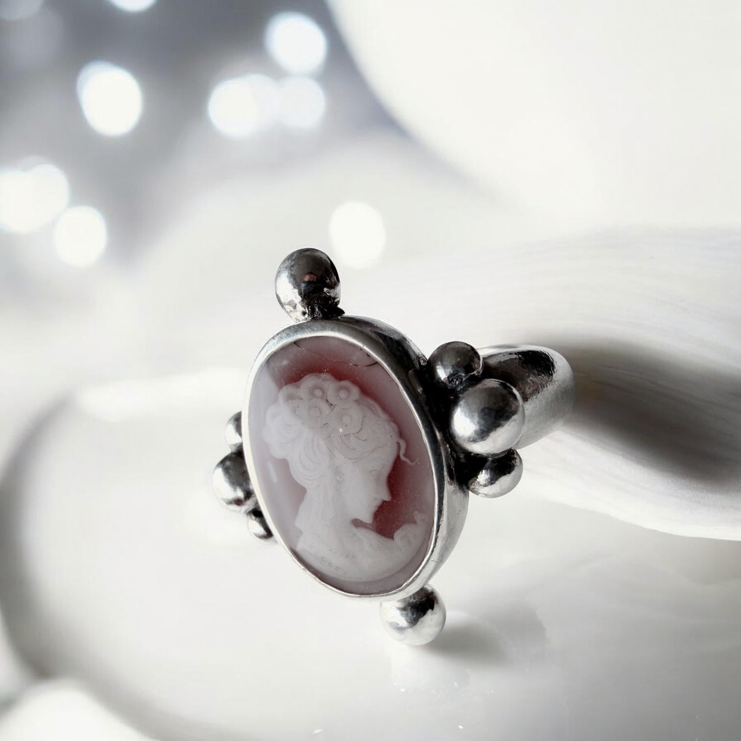 Anillo Camafeo Aurelia - Carmín