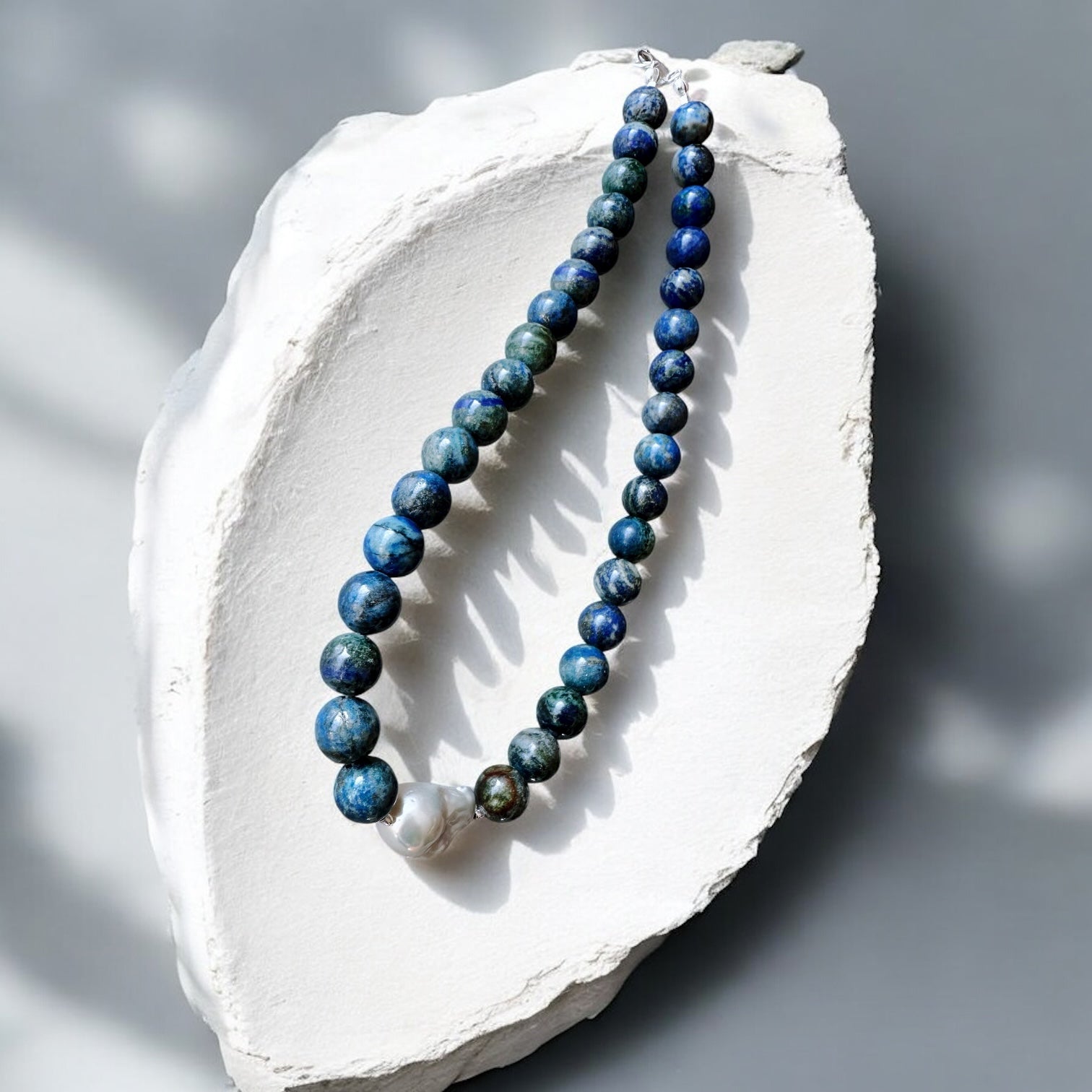 Collar Rocking Balls “ Azurita”