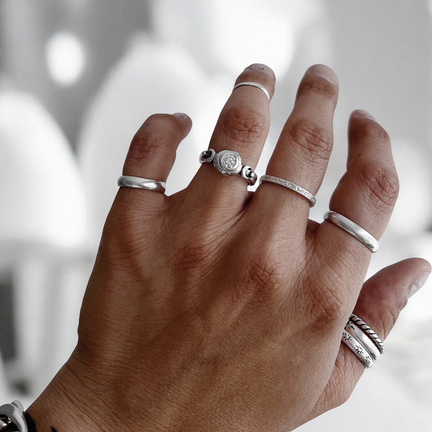 Anillo Selene Moissanita