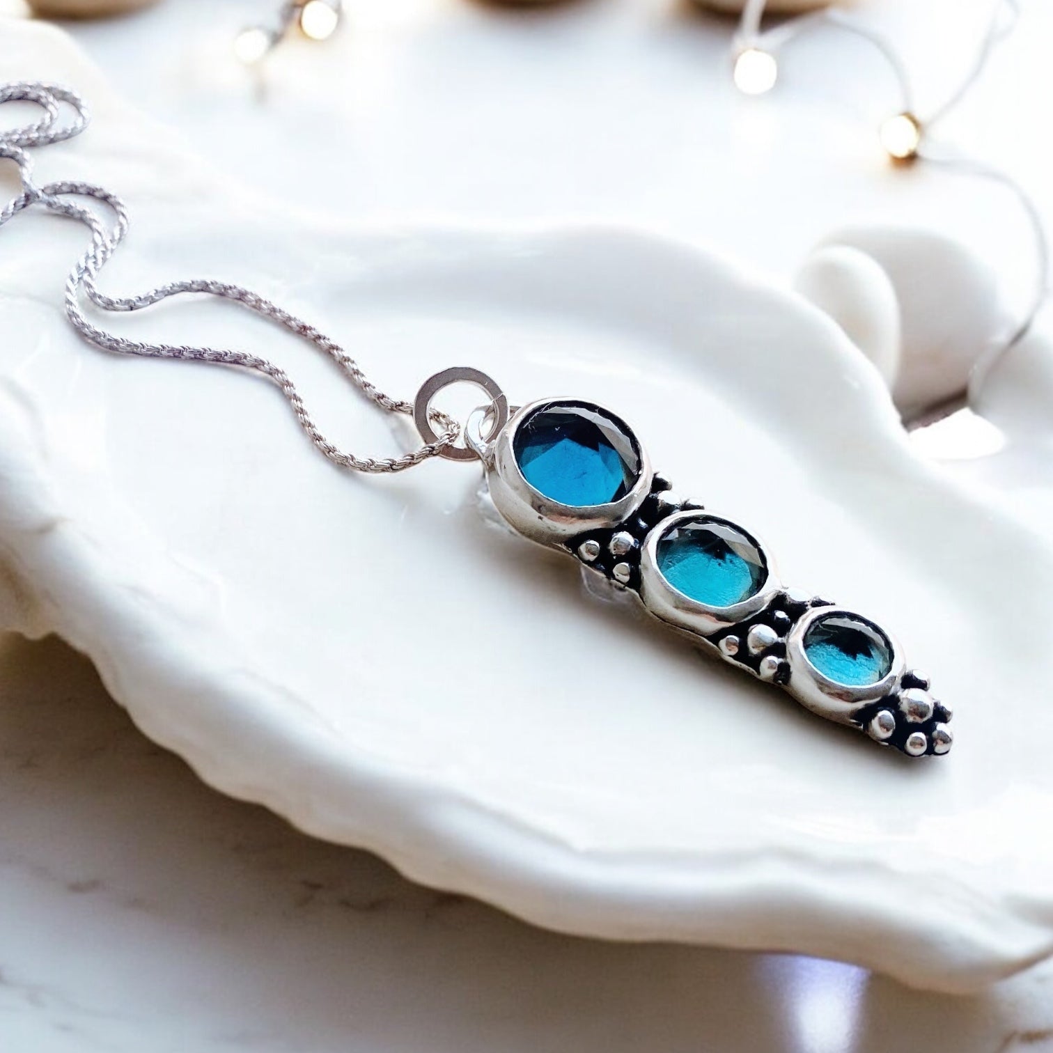 Colgante Degradé Topacio London Blue