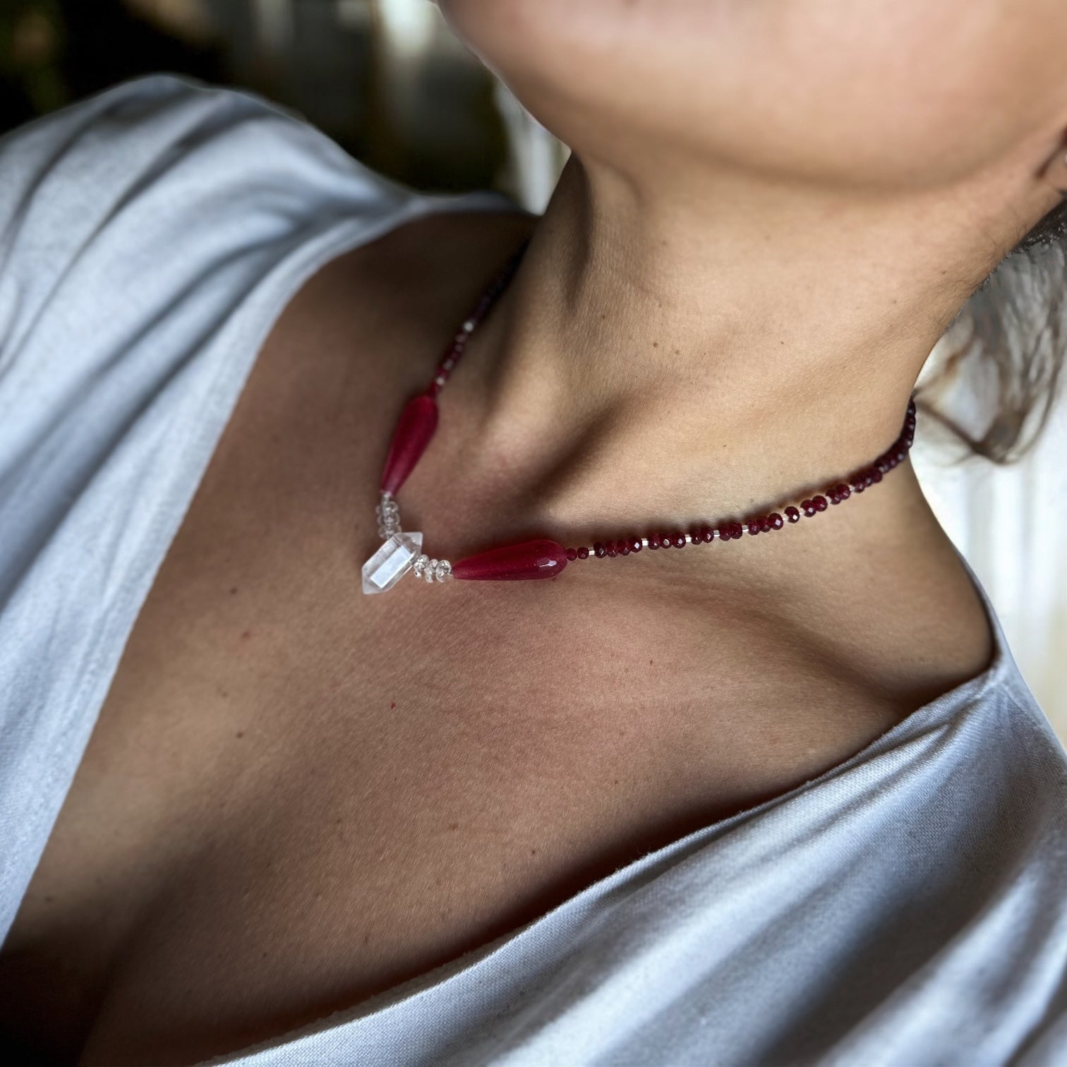 Collar Mini Tibetano - Bordeaux