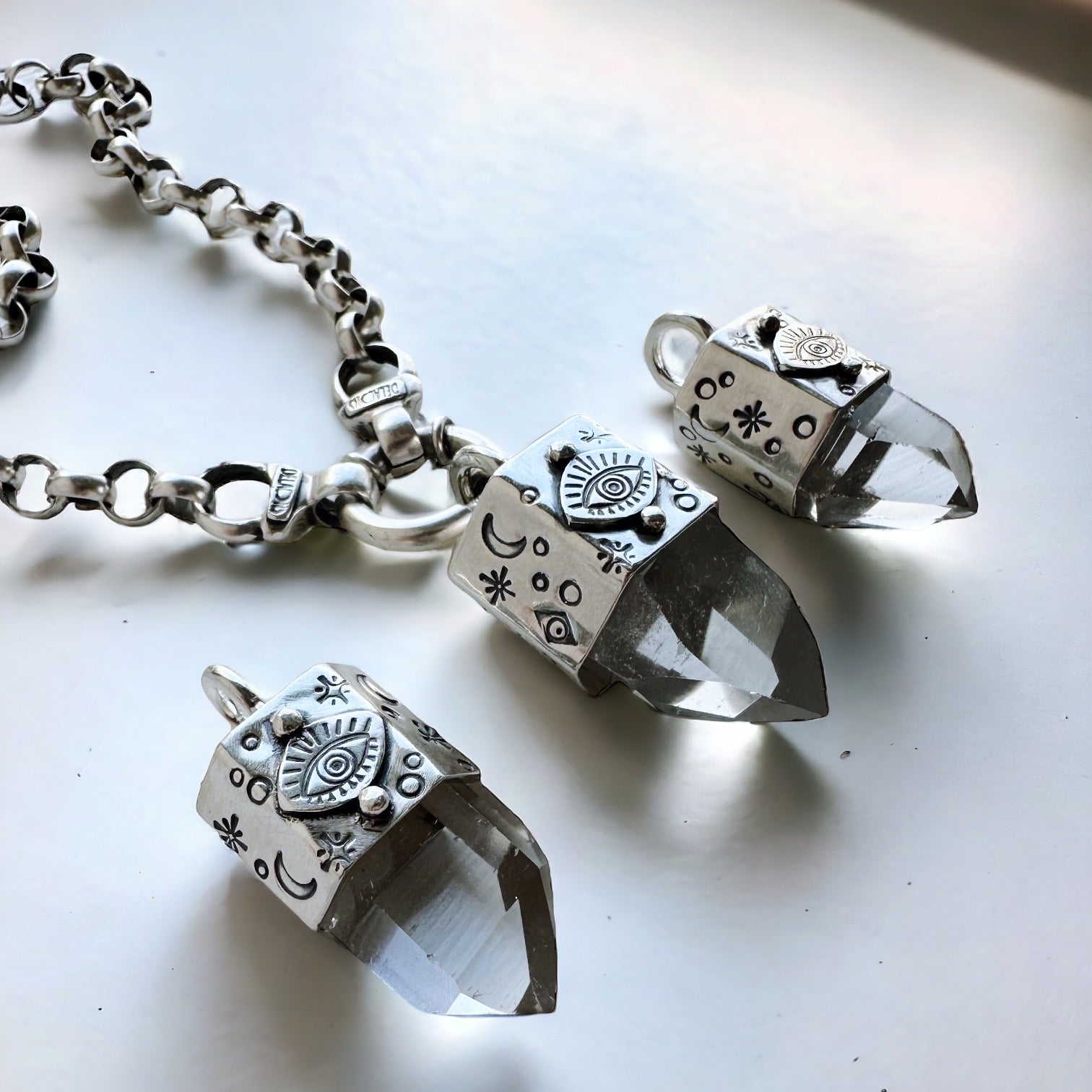 Colgante Puntas Misticas ~ Cuarzo “L”