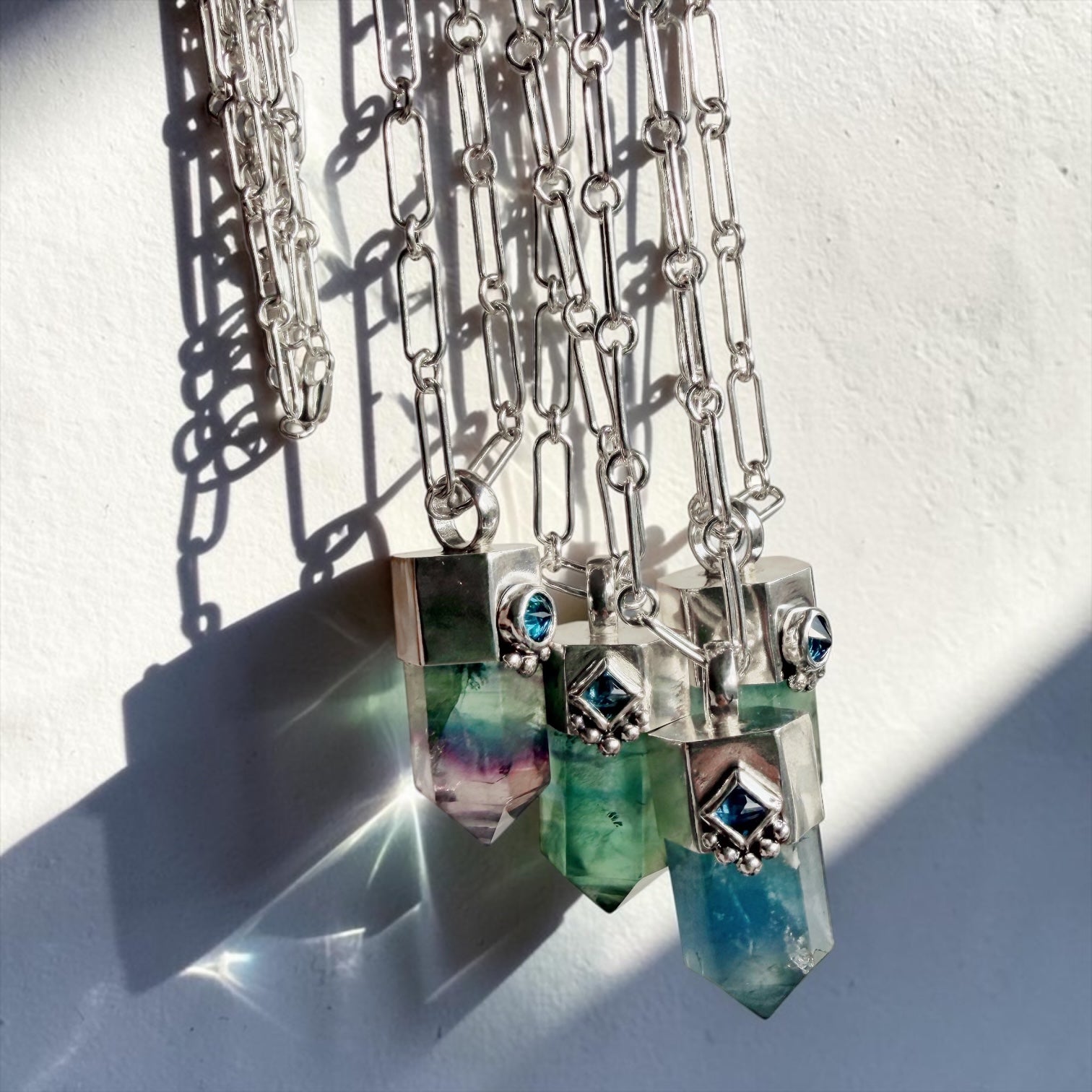 Colgante Puntas Fluorita Reina
