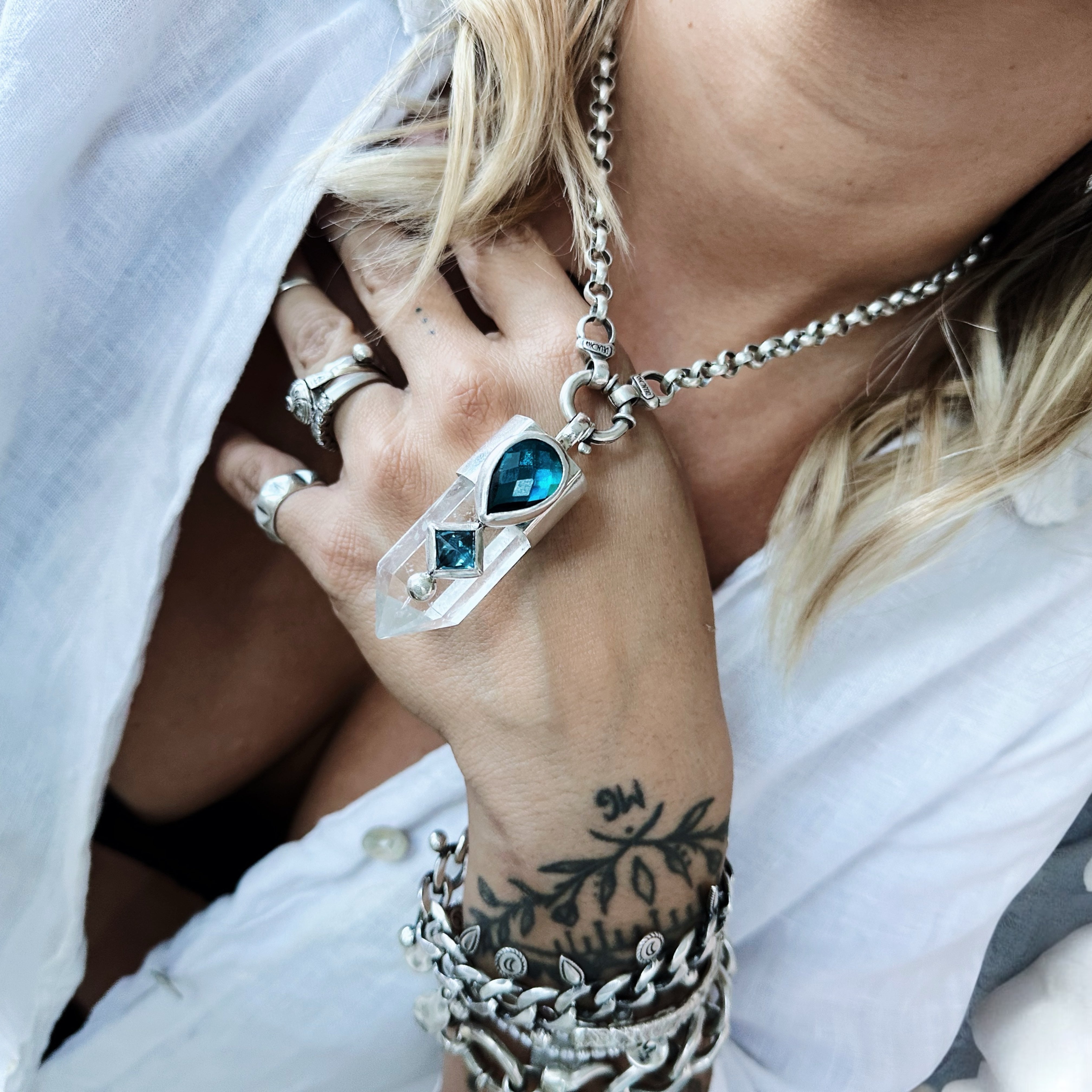 Colgante Punta Cuarzo Paraíso III