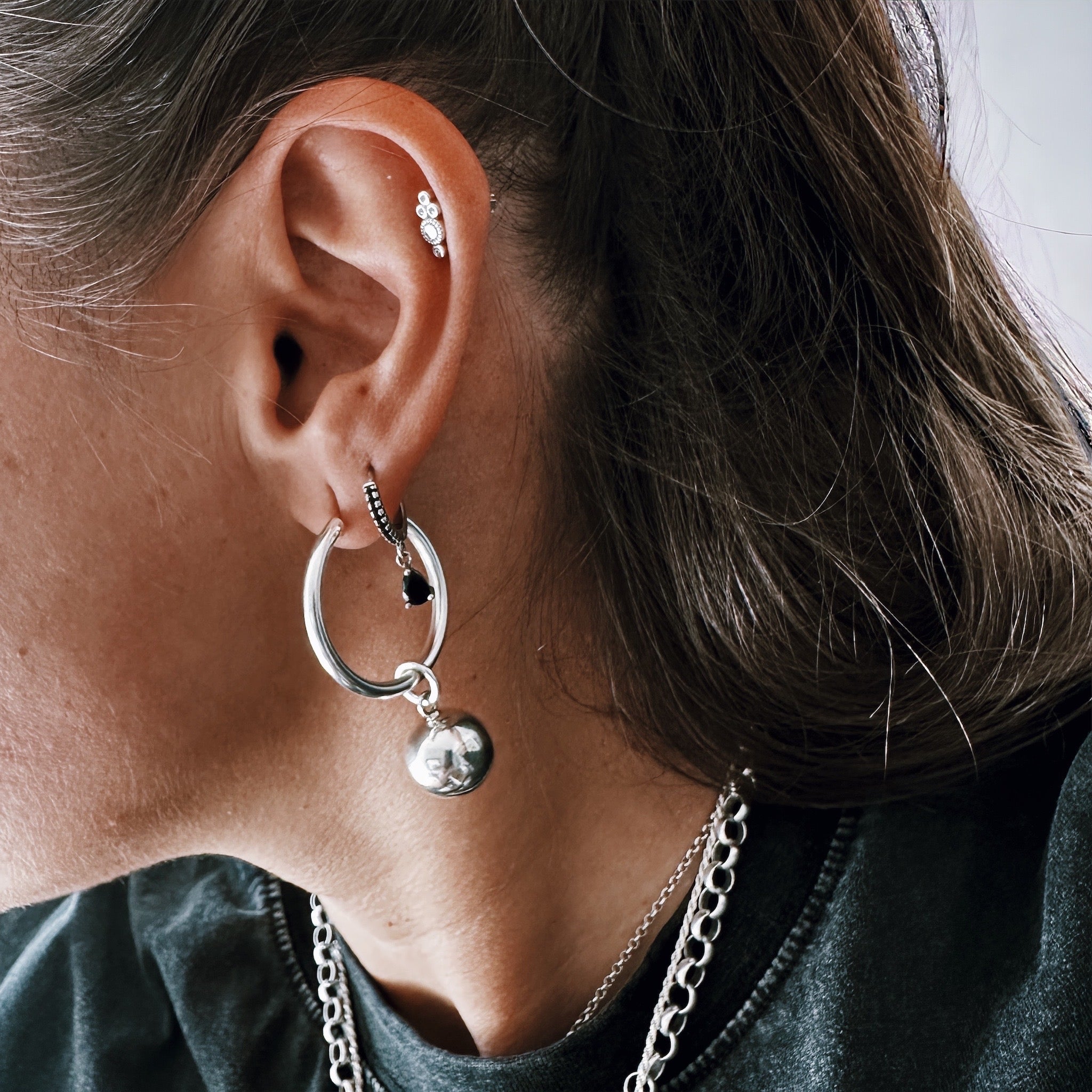 Aros Halados Silver - Cascabel