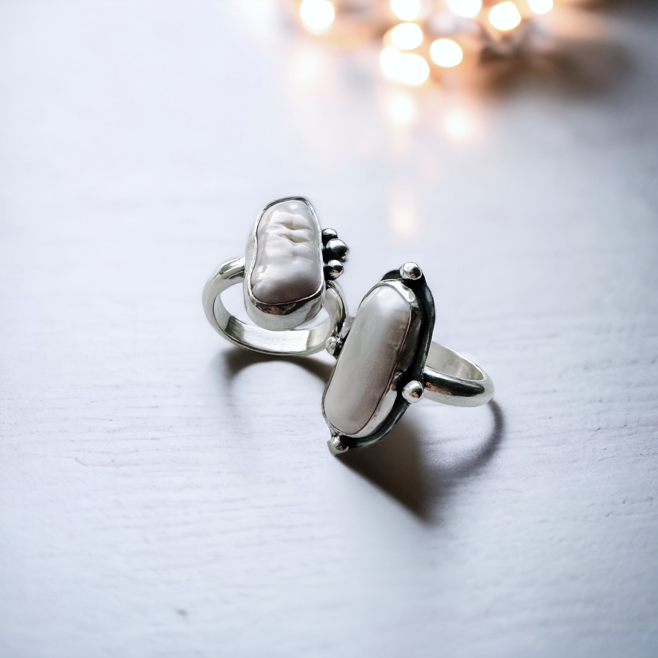 Anillo Perlas Barrocas