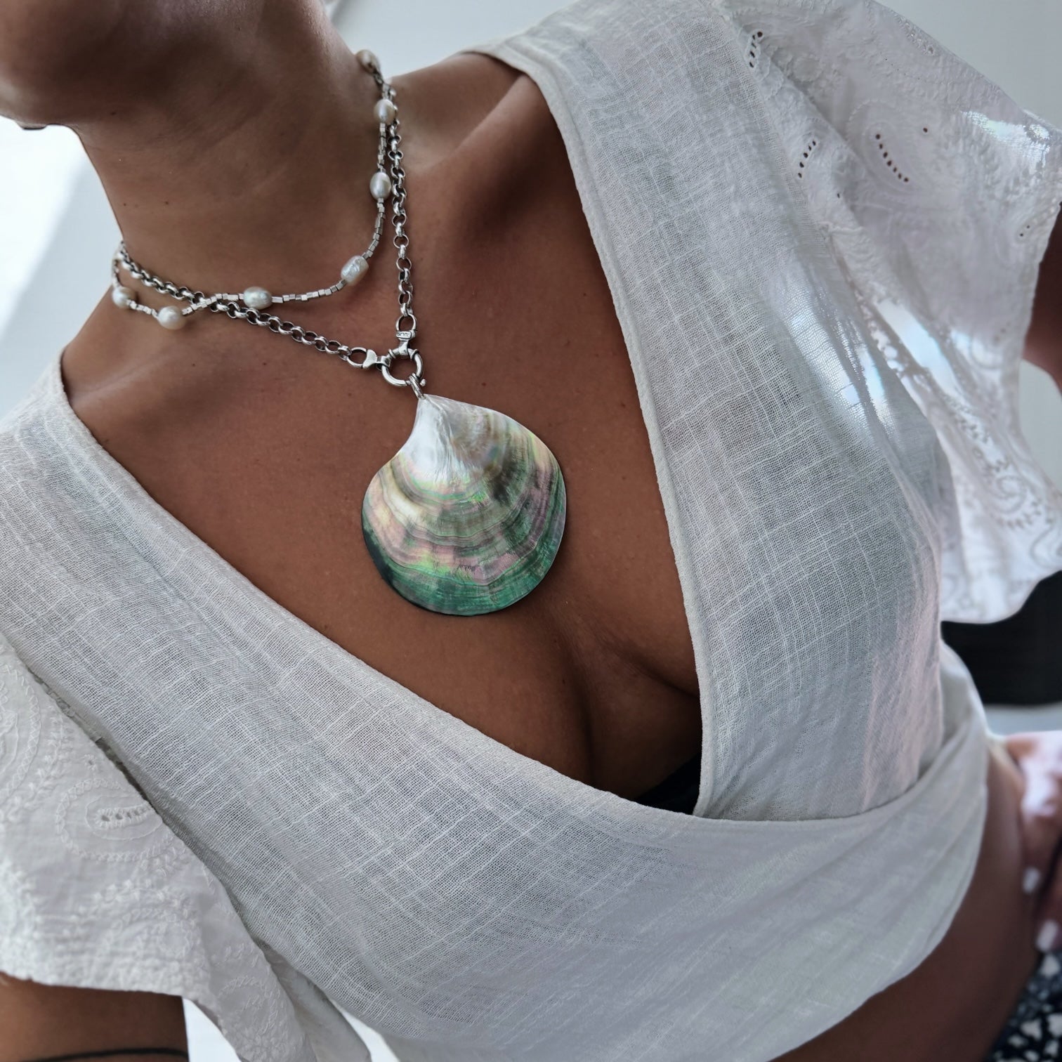 Colgante Abalone orgánico natural