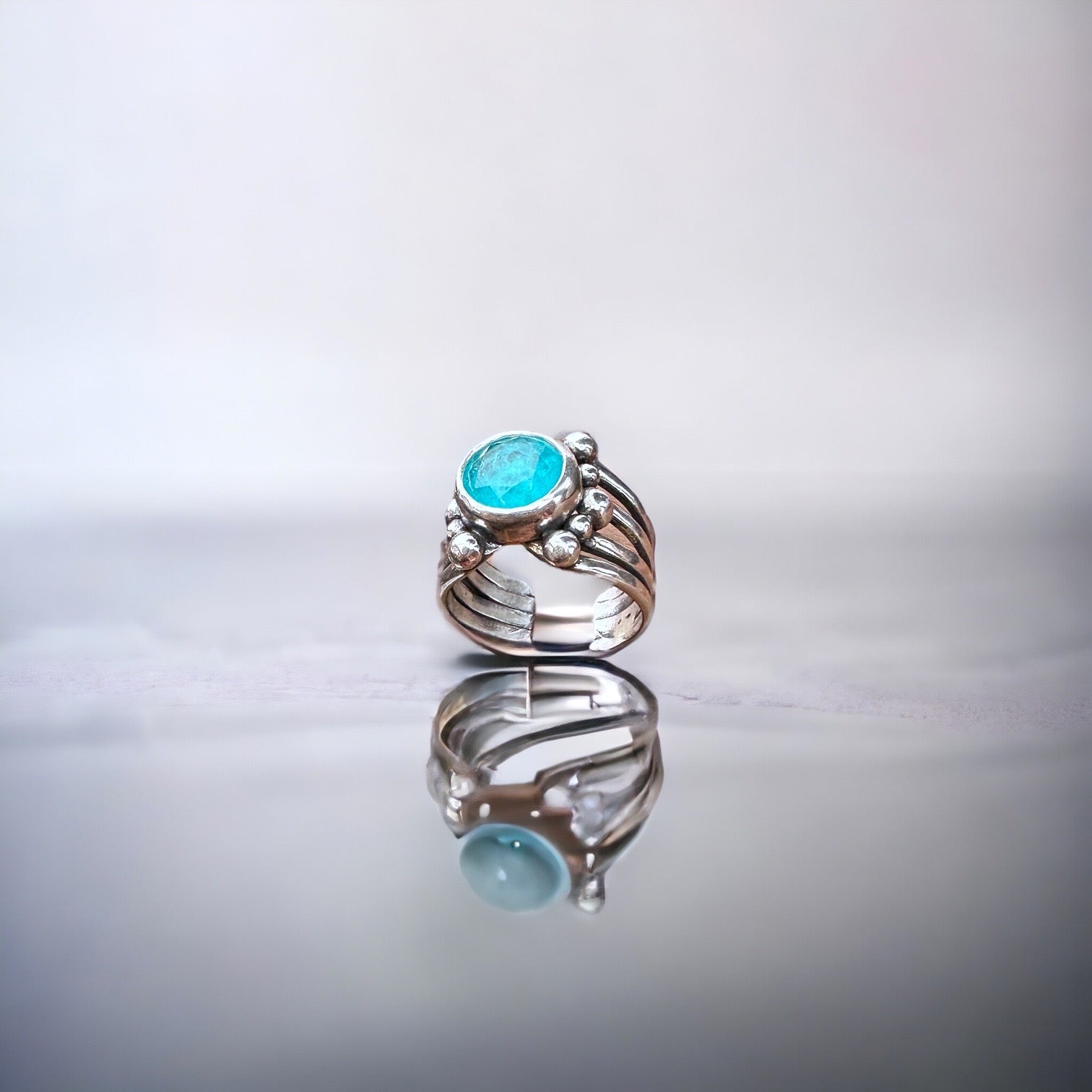 Anillo Red Turmalina Paraiba