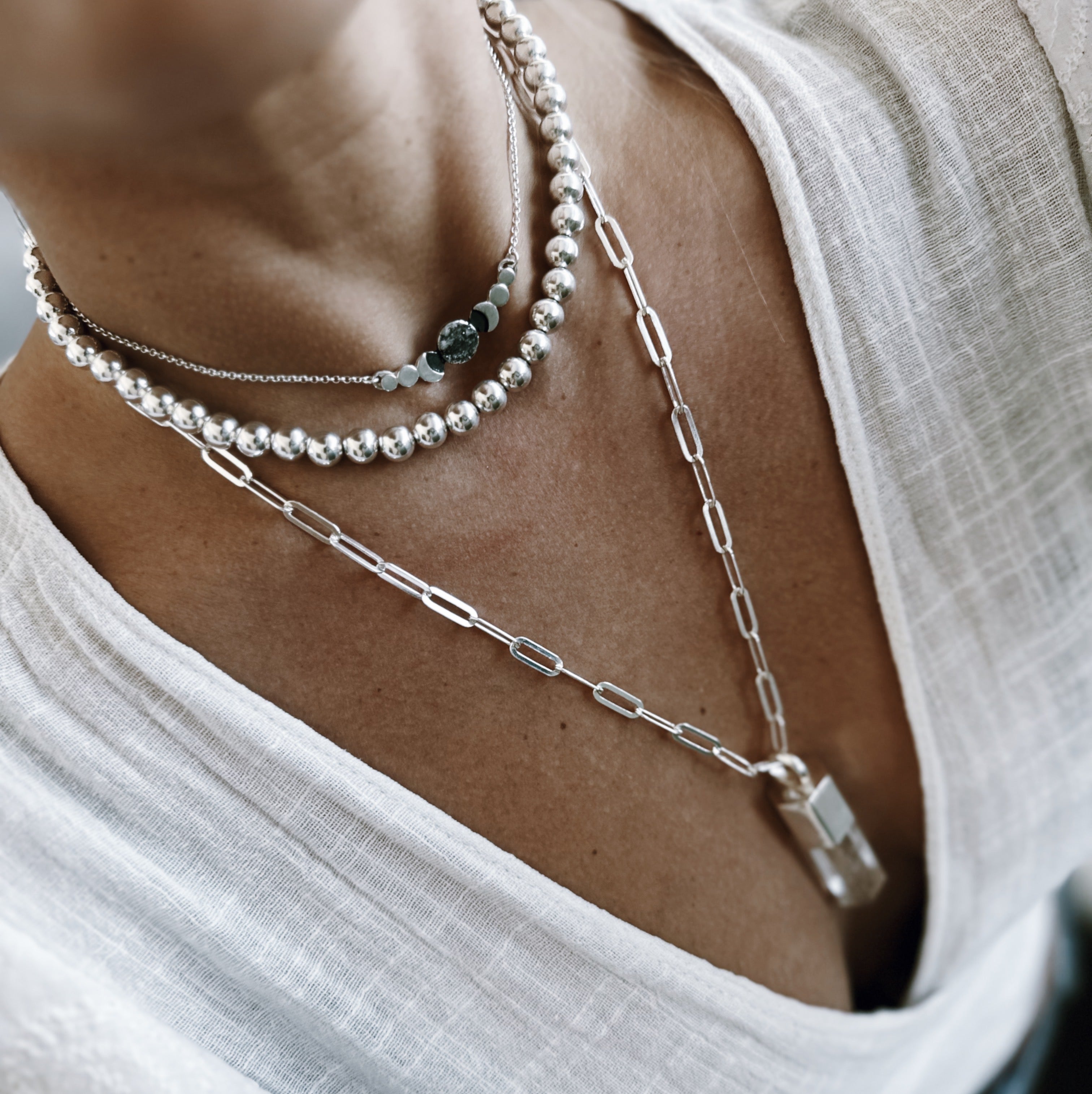 Collar Rocking Bolera Total Silver - Talla M y S