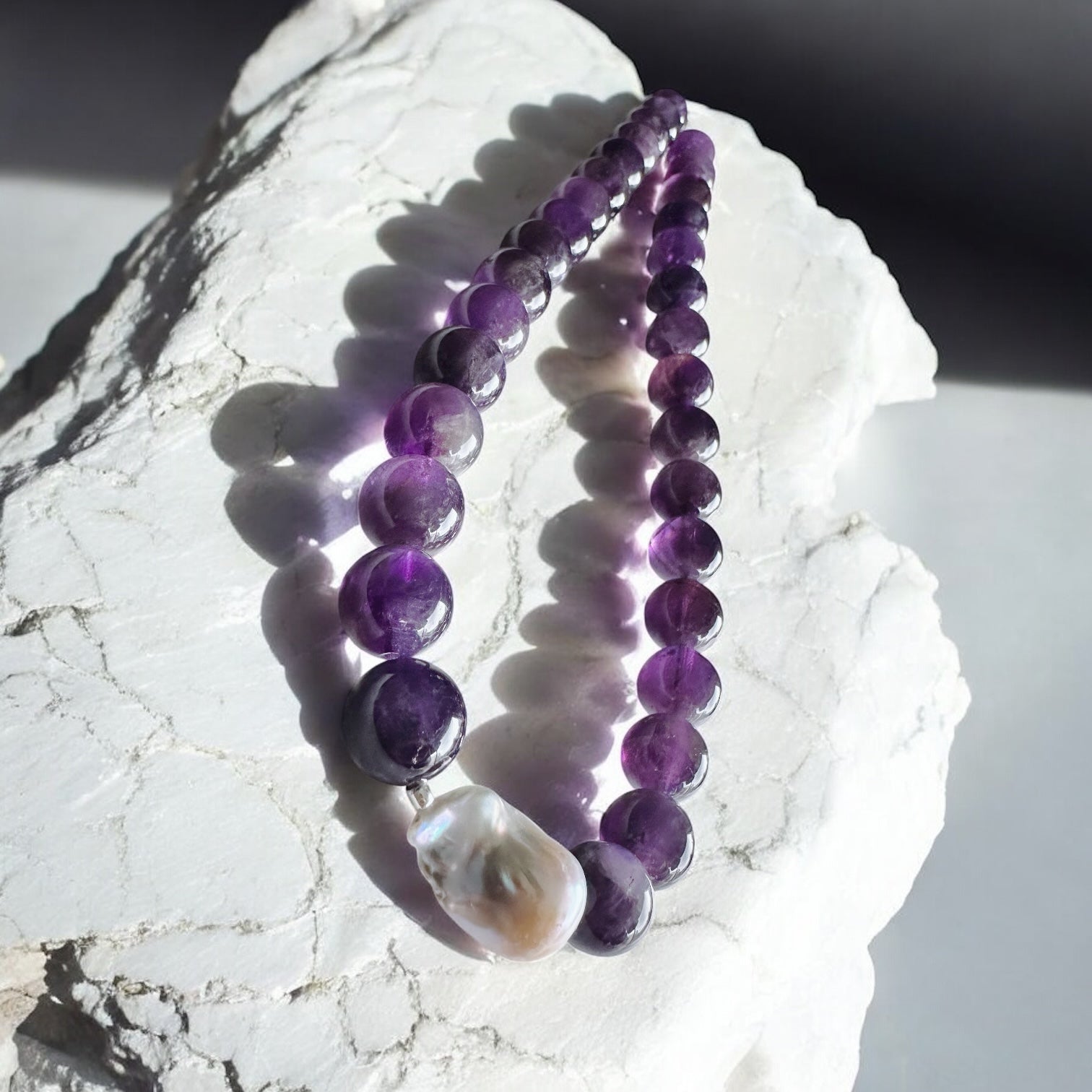 Collar Rocking Balls “ Amatista”