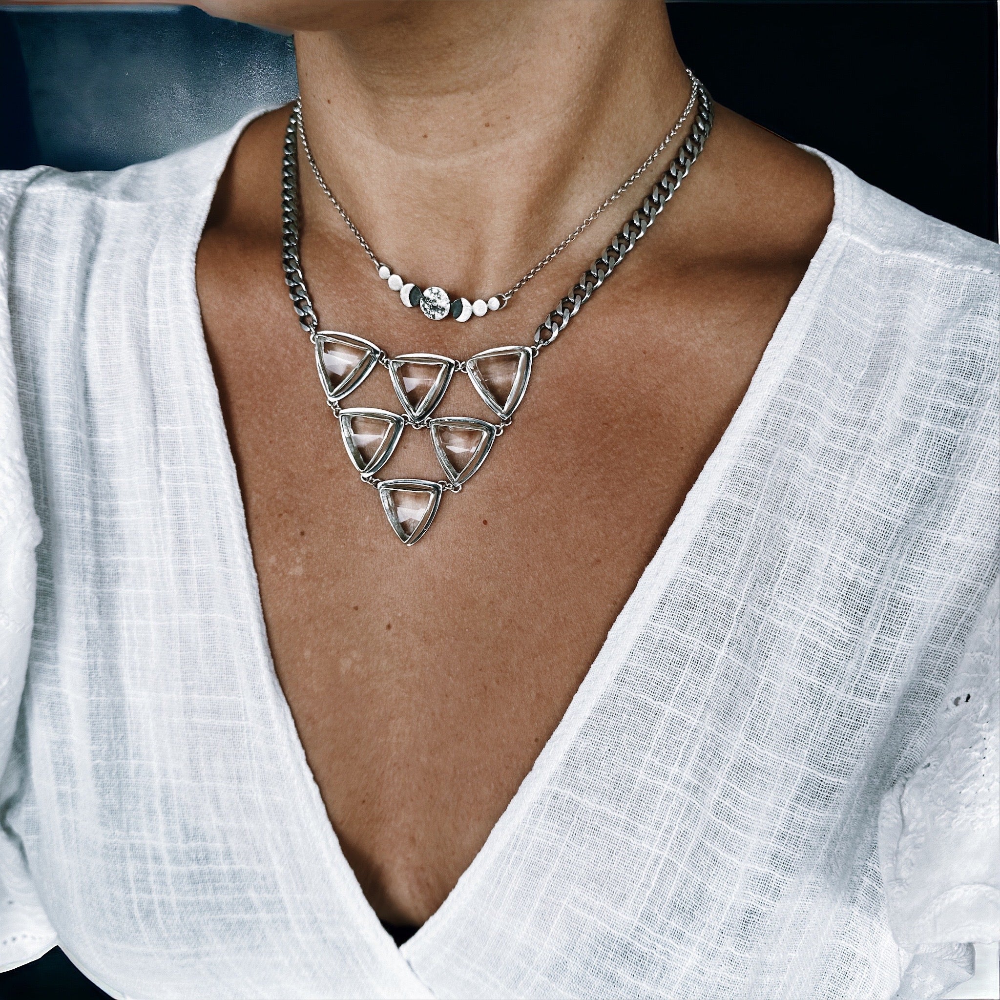 Collar Geometría Sagrada - White - PREVENTA