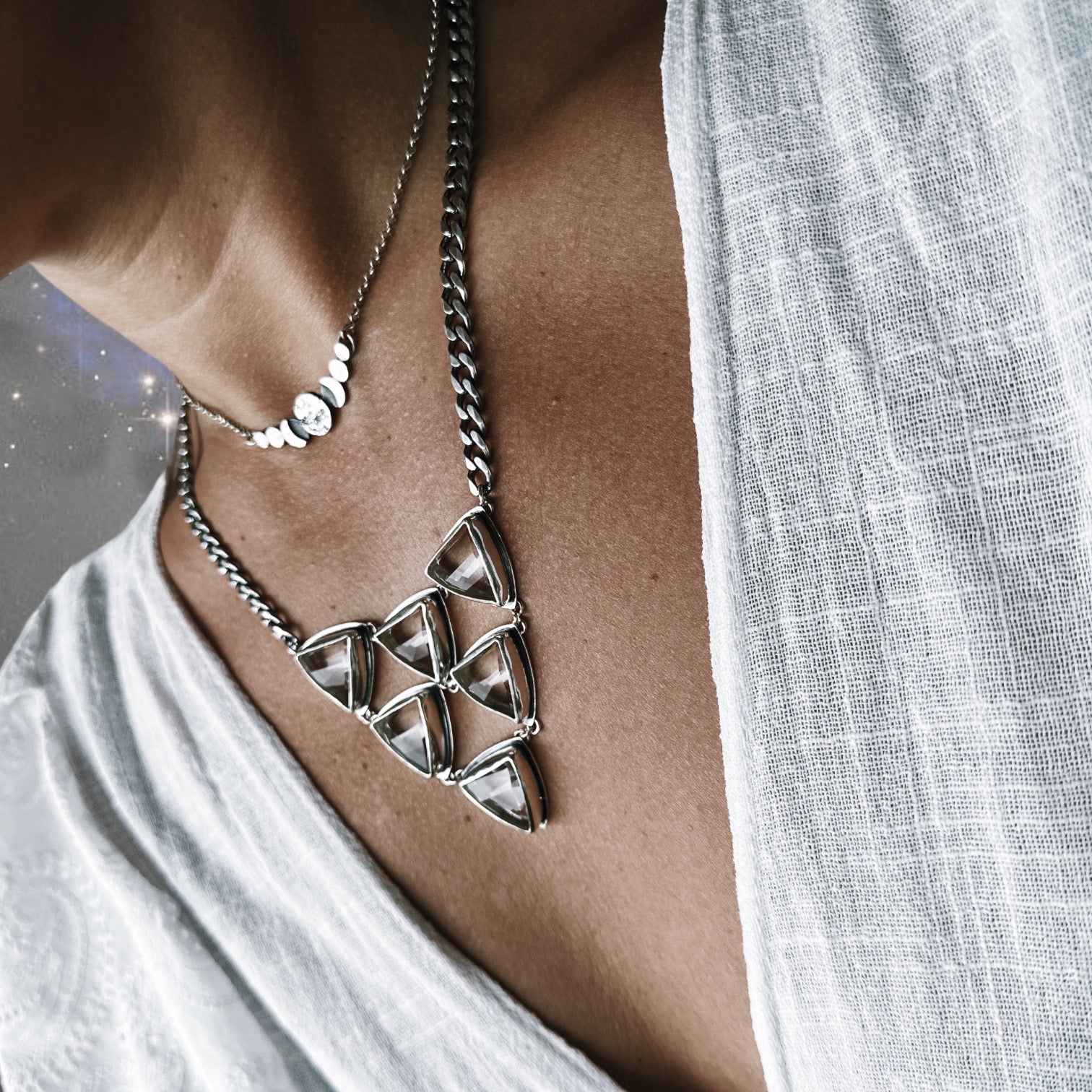 Collar Geometría Sagrada - White - PREVENTA
