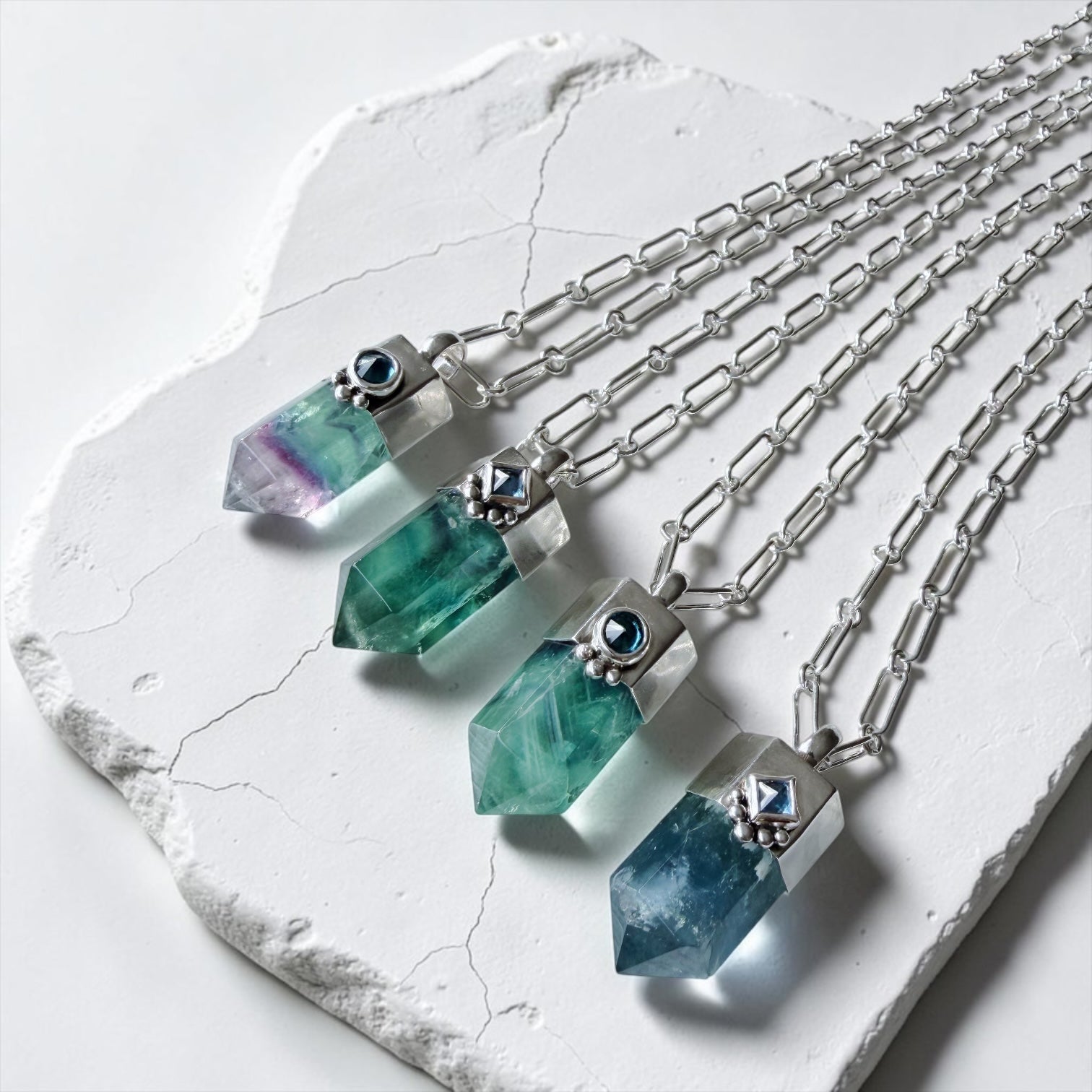 Colgante Puntas Fluorita Reina
