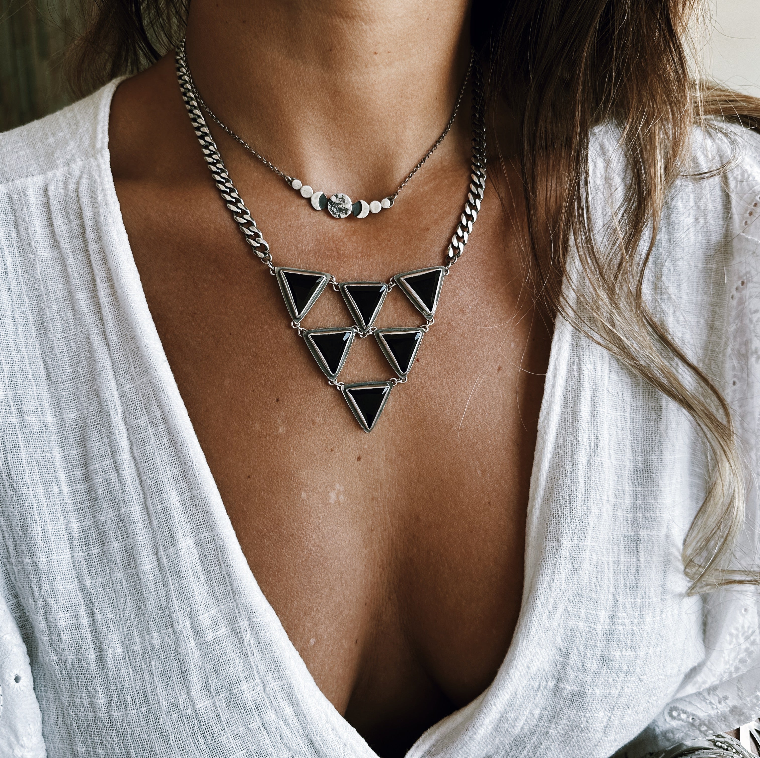 Collar Geometría Sagrada Black - PREVENTA