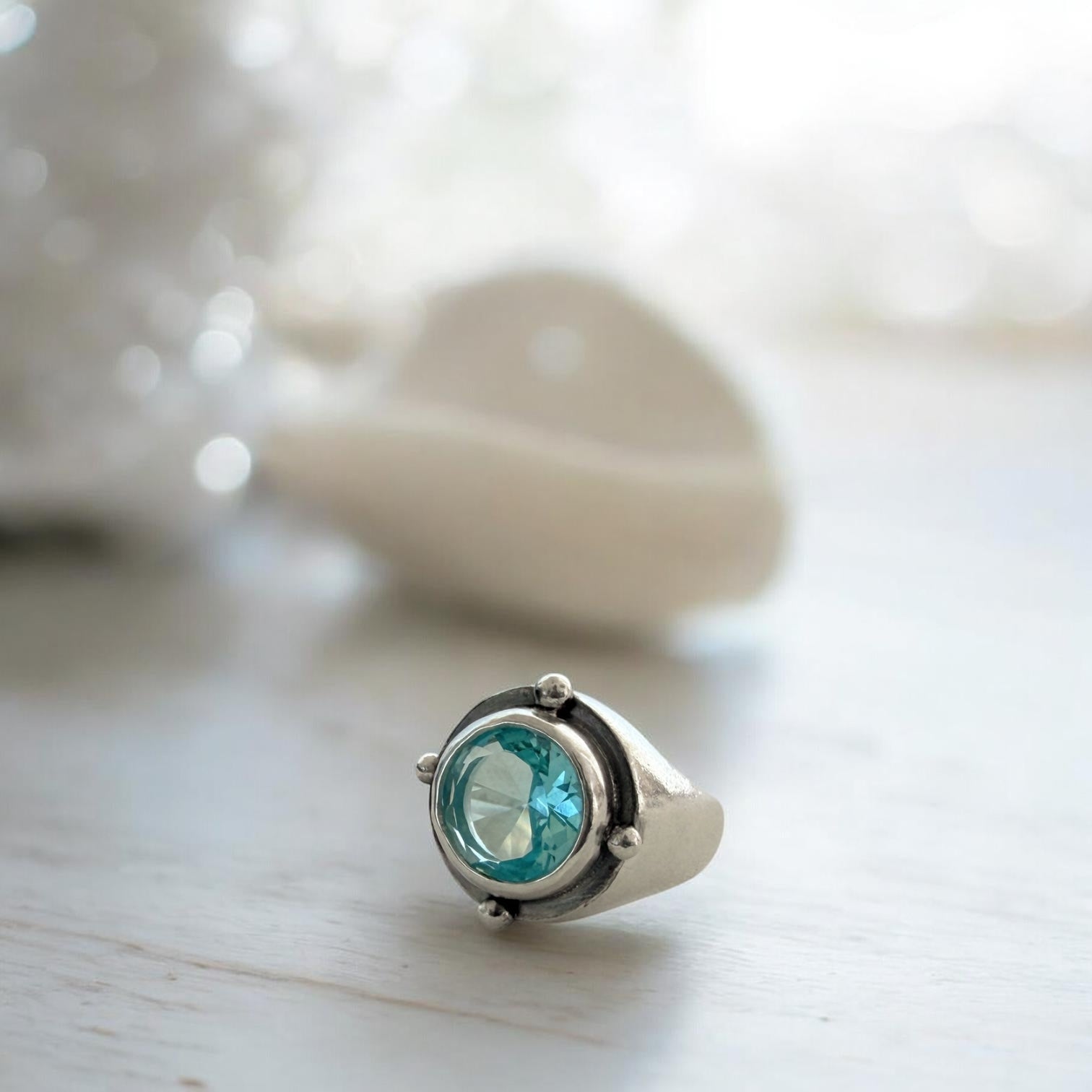Anillo Sello Orbital - Light Blue