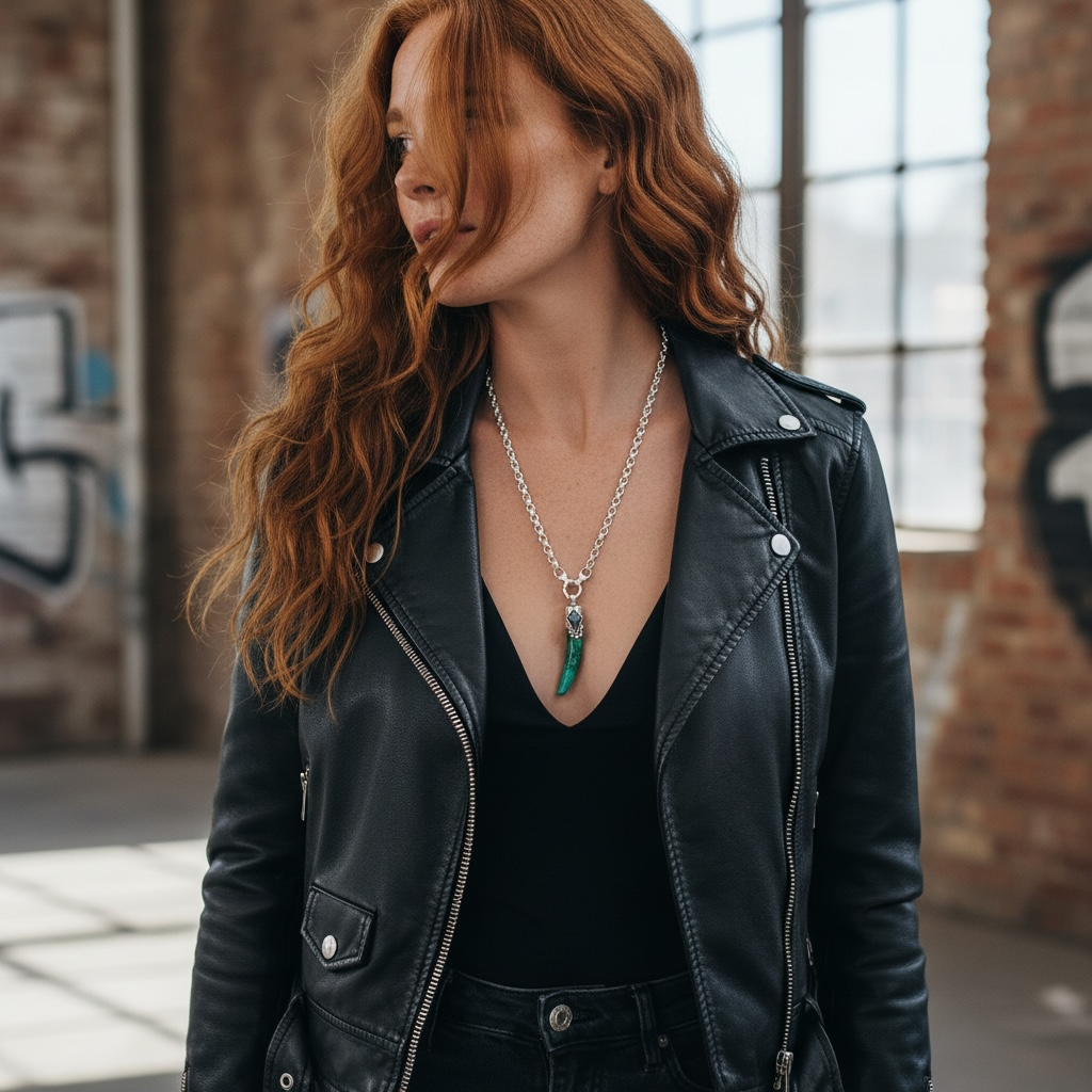 Colgante cuerno Crisocola