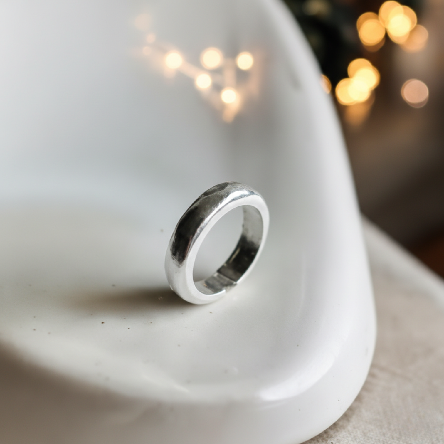 Anillo Argolla Media Caña XL