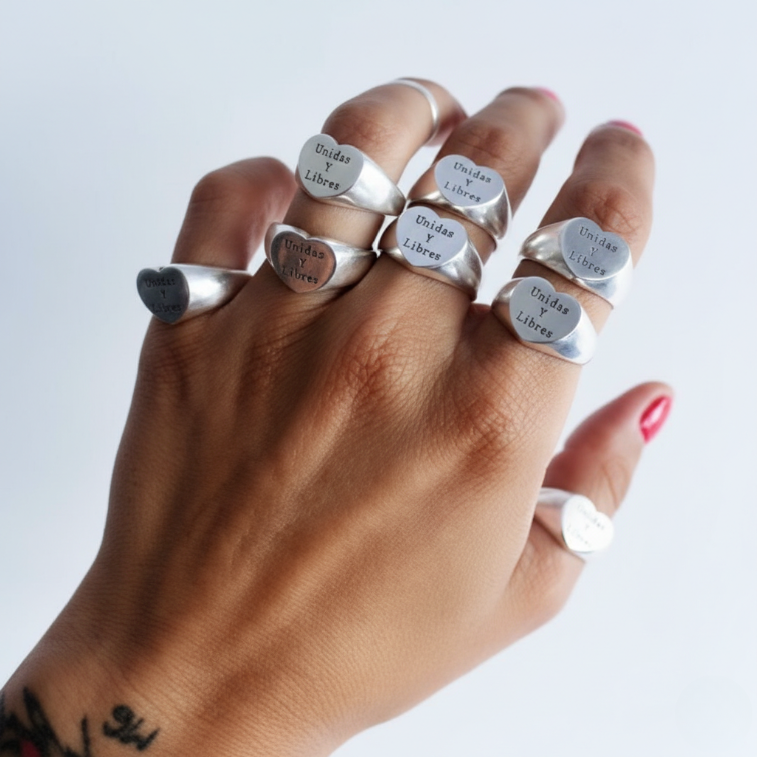 Anillo Sello 8M - Unidas y Libres