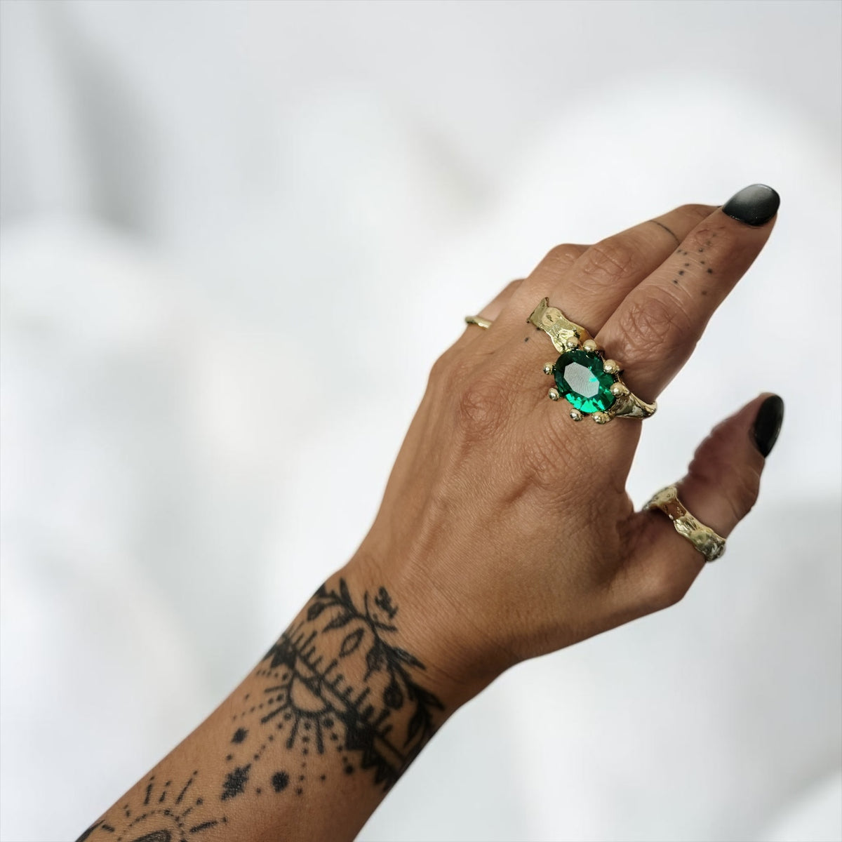 Anillo Refugio Bronce - Verde Veronese