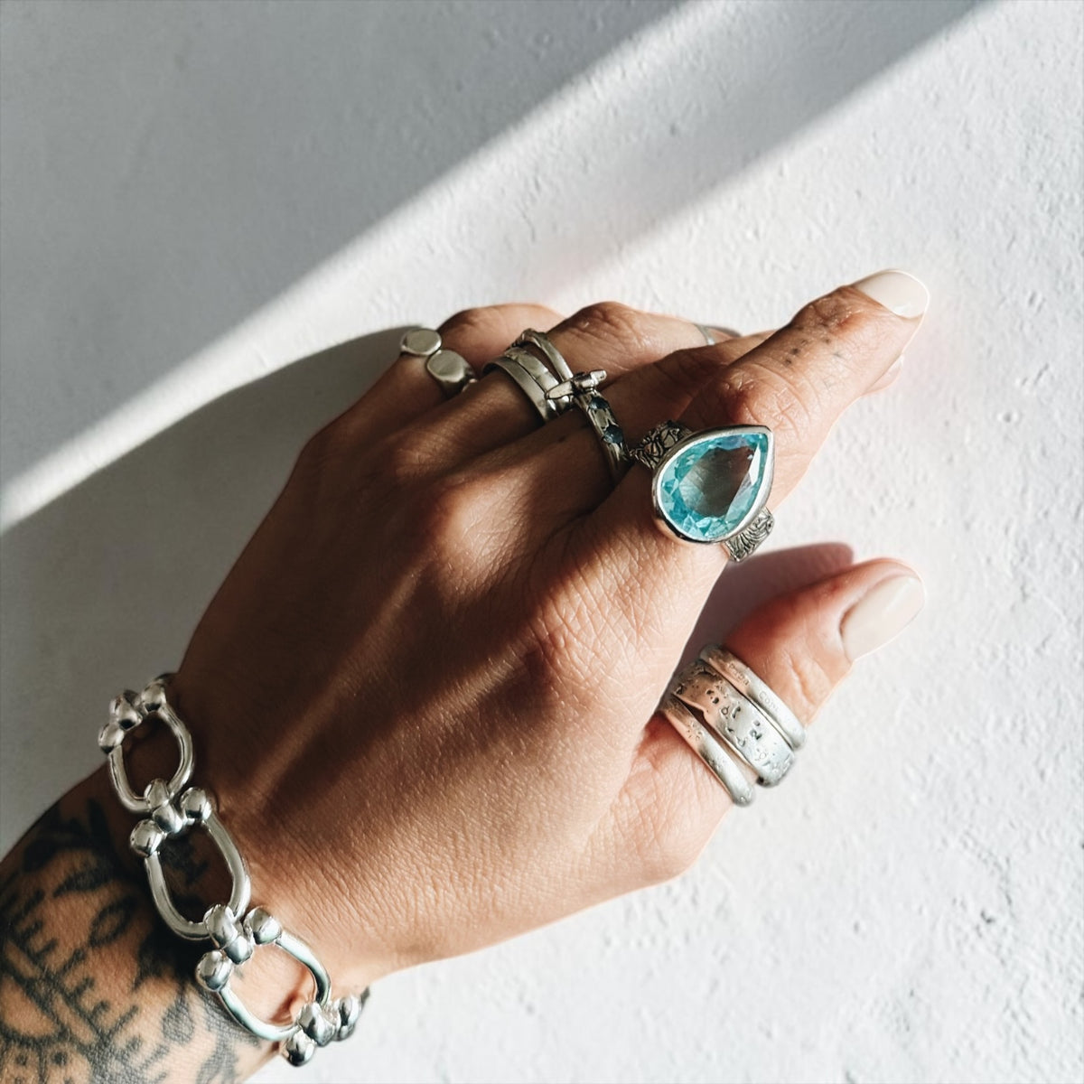Anillo Flamenco Gota / Piedra a eleccion