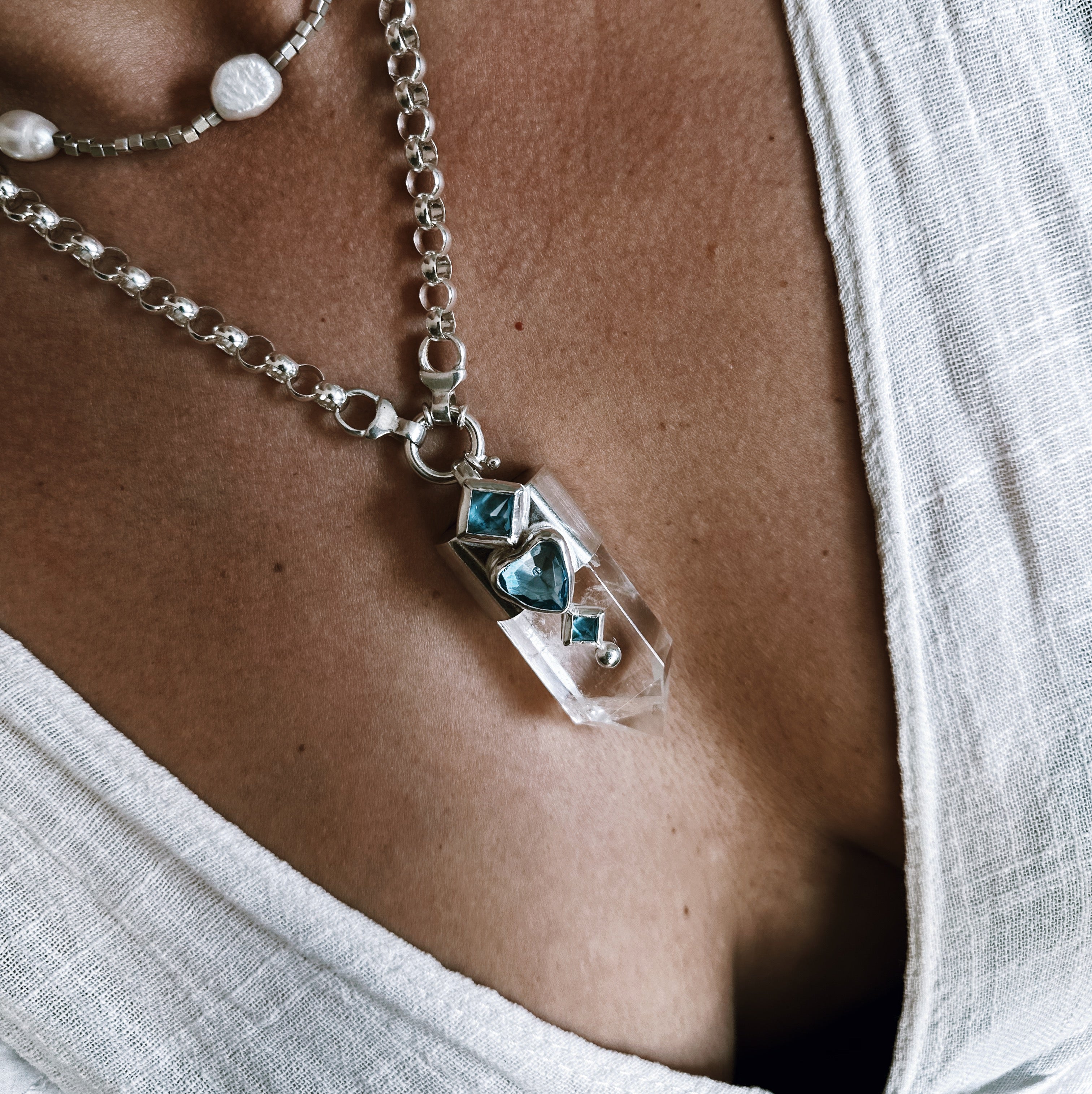 Colgante Punta Cuarzo Paraíso IV