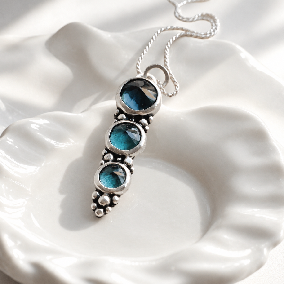Colgante Degradé Topacio London Blue