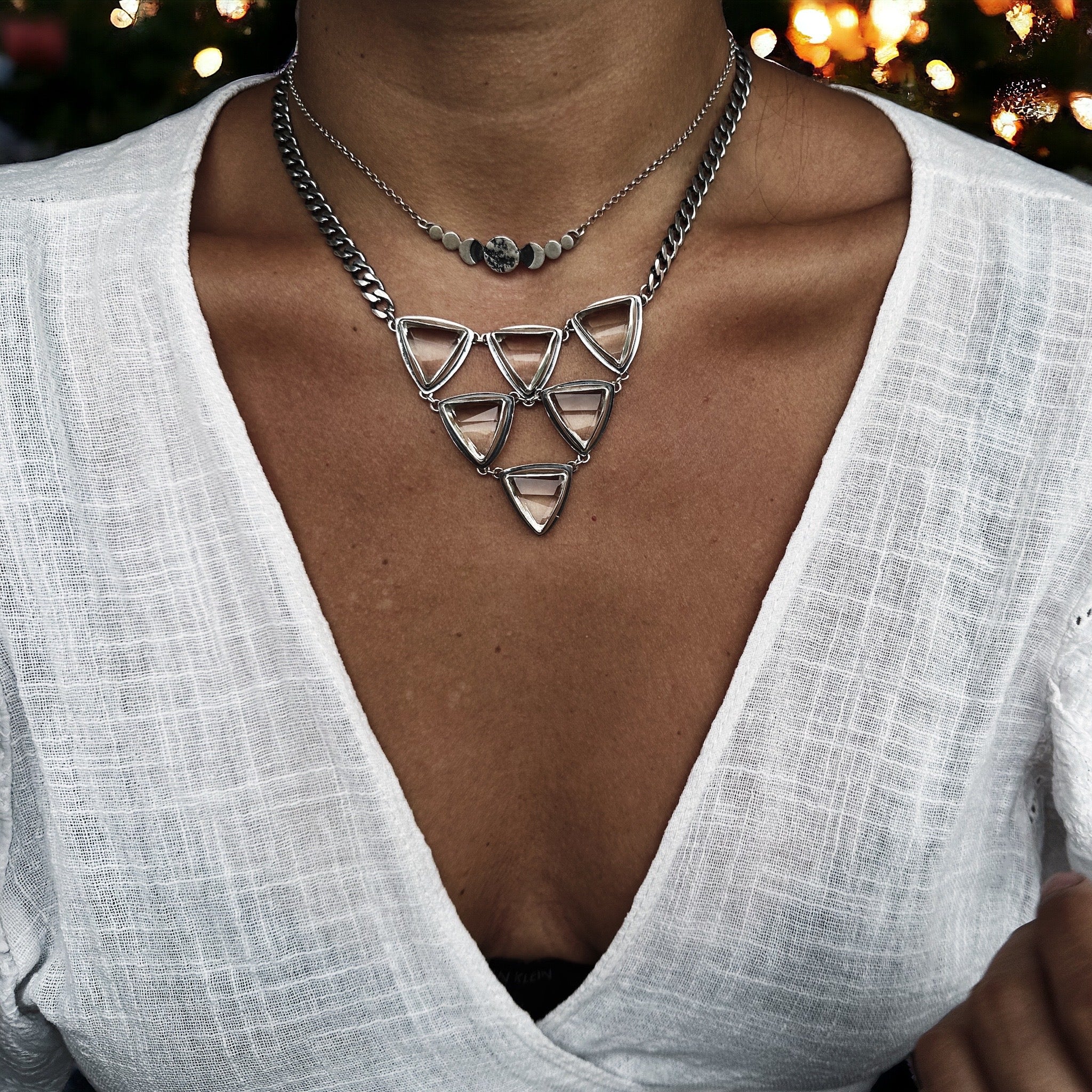 Collar Geometría Sagrada - White - PREVENTA
