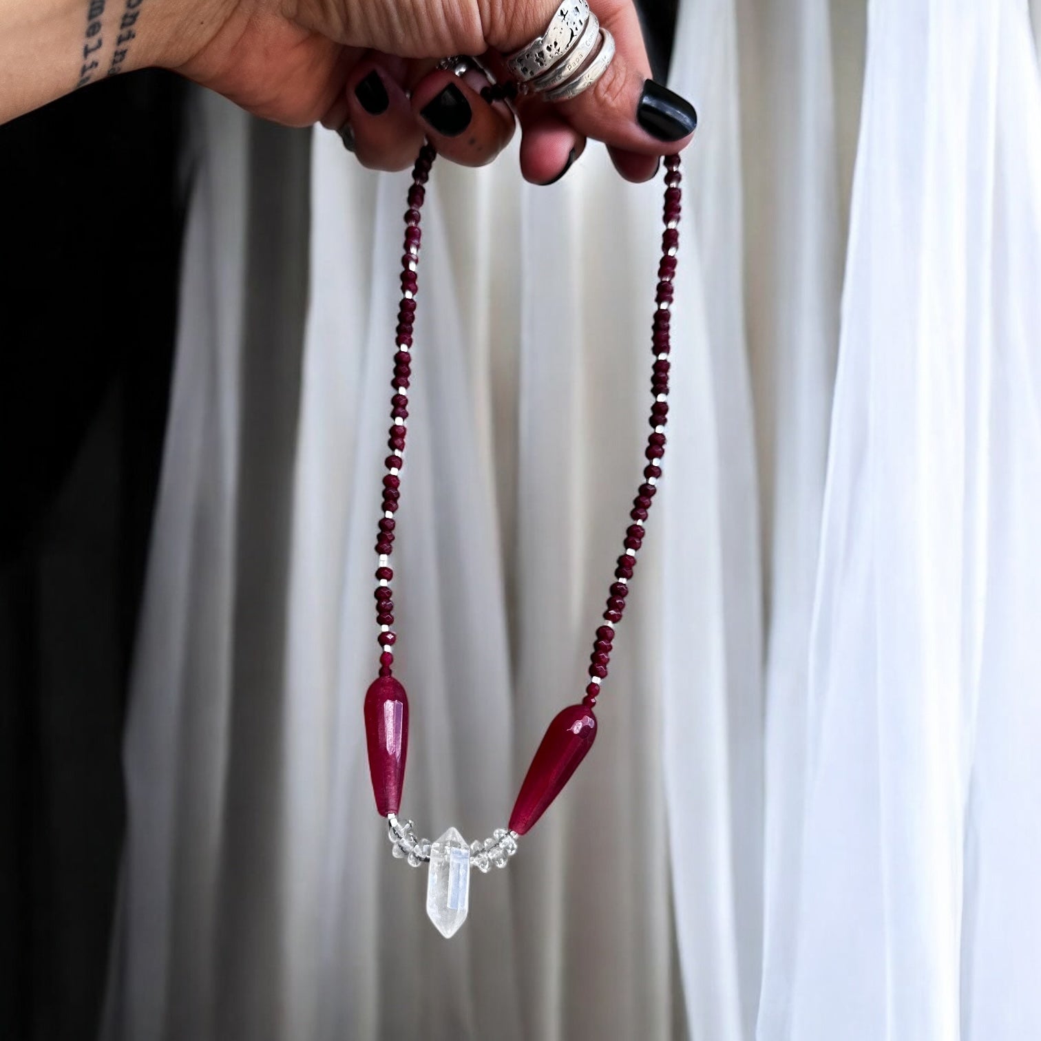 Collar Mini Tibetano - Bordeaux