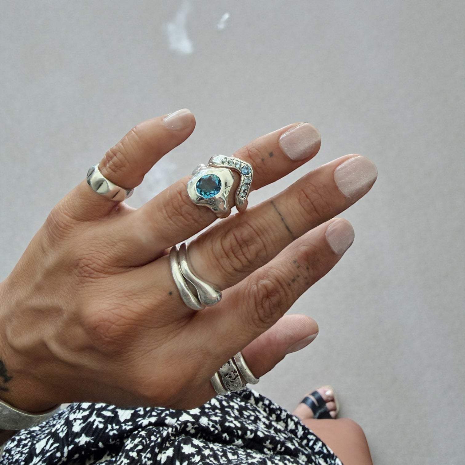 Anillo Wishbone Duo - talla 9