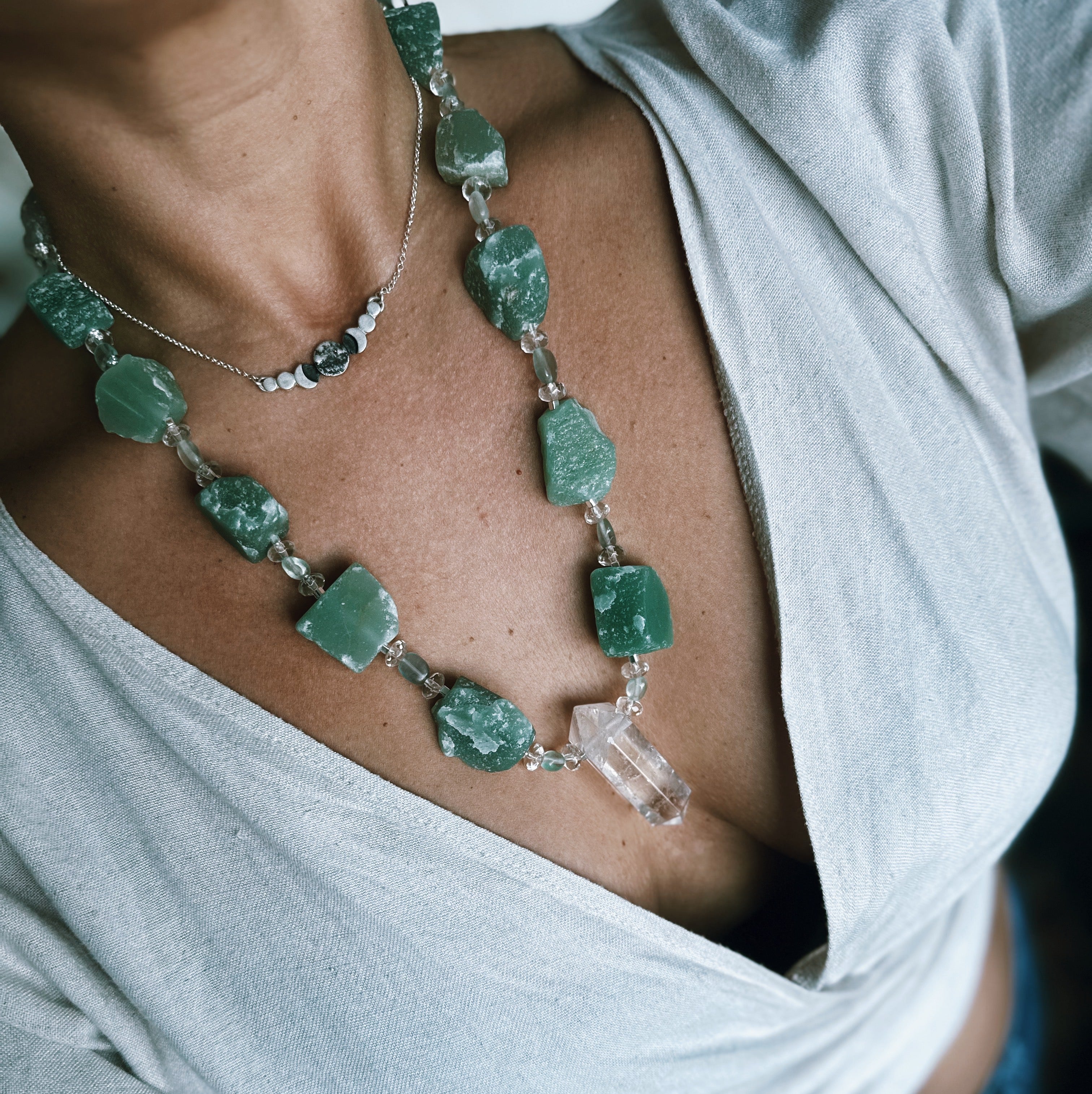 Collar Tibetano - Jade Verde