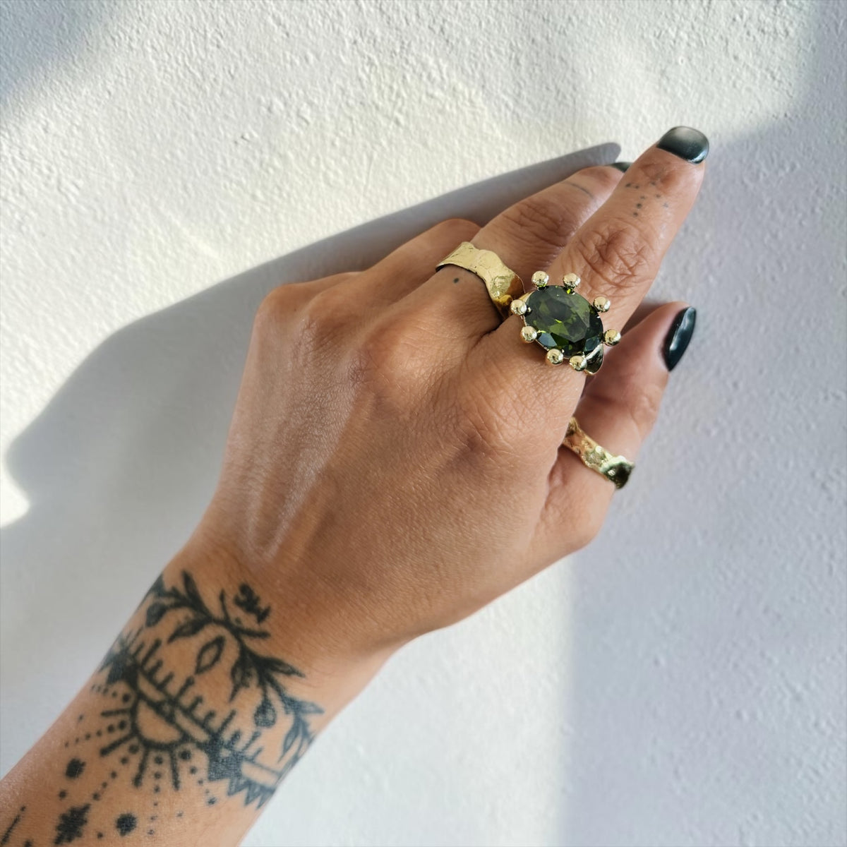 Anillo Refugio Bronce - Peridoto