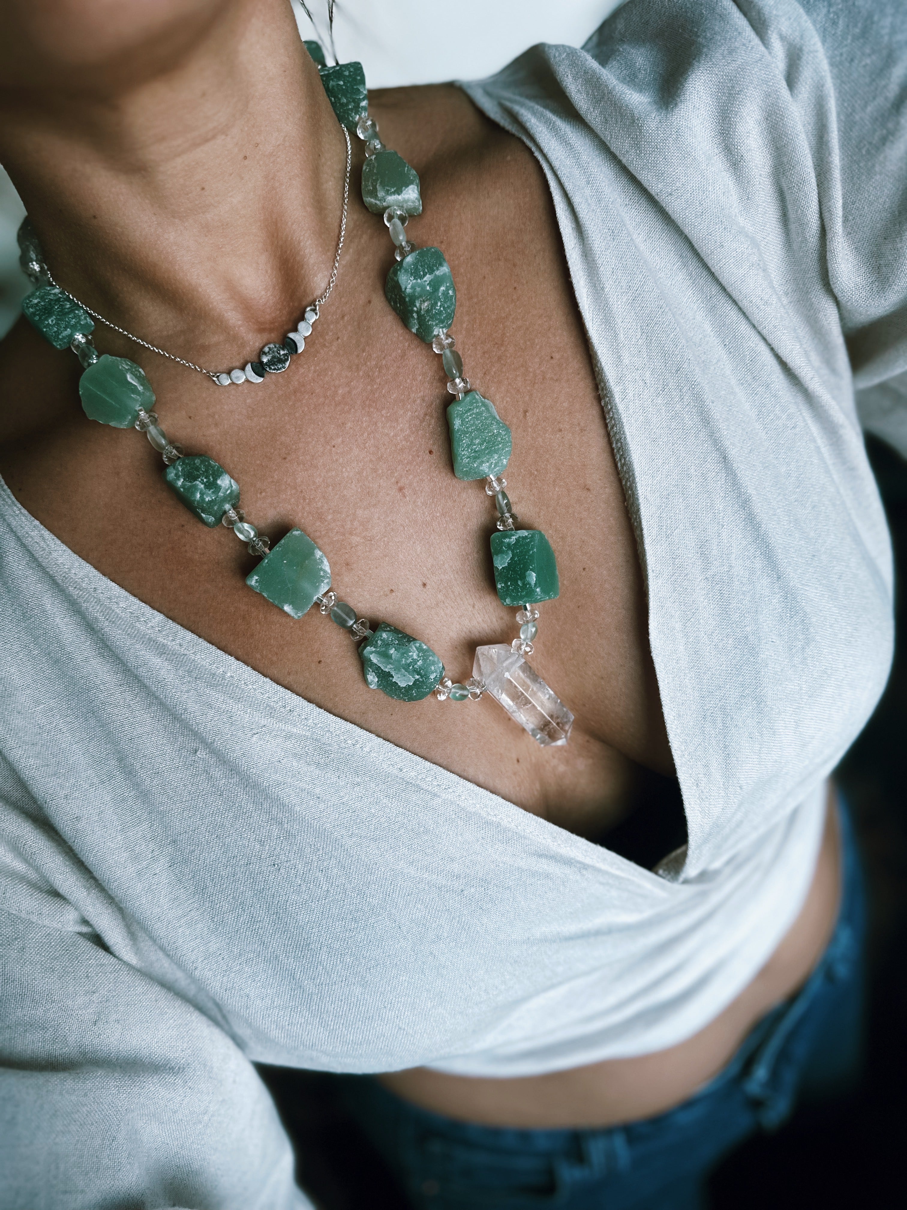 Collar Tibetano - Jade Verde