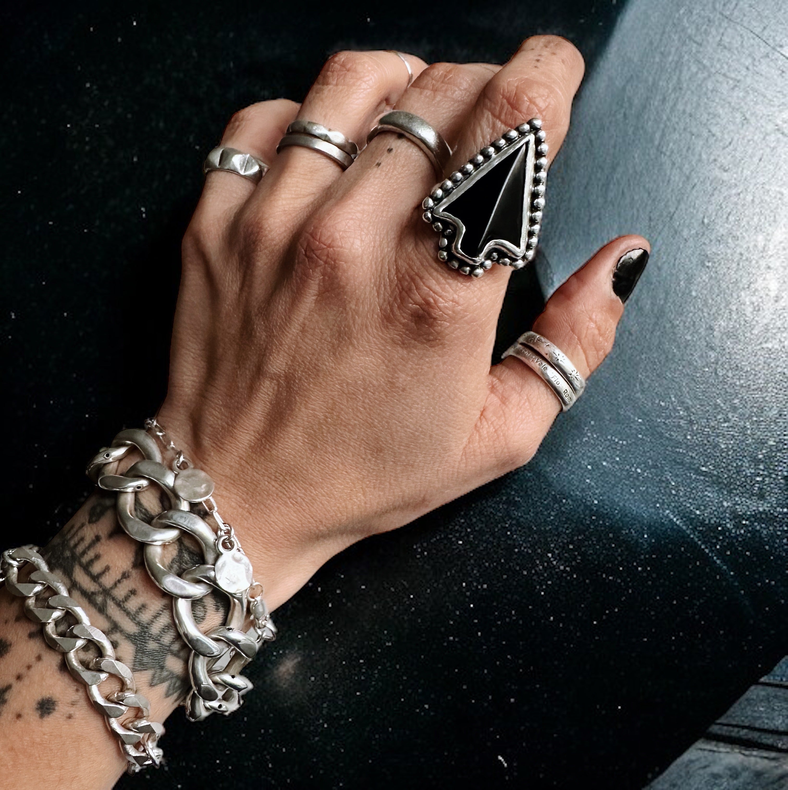 Anillo Punta de Flecha M - Onix