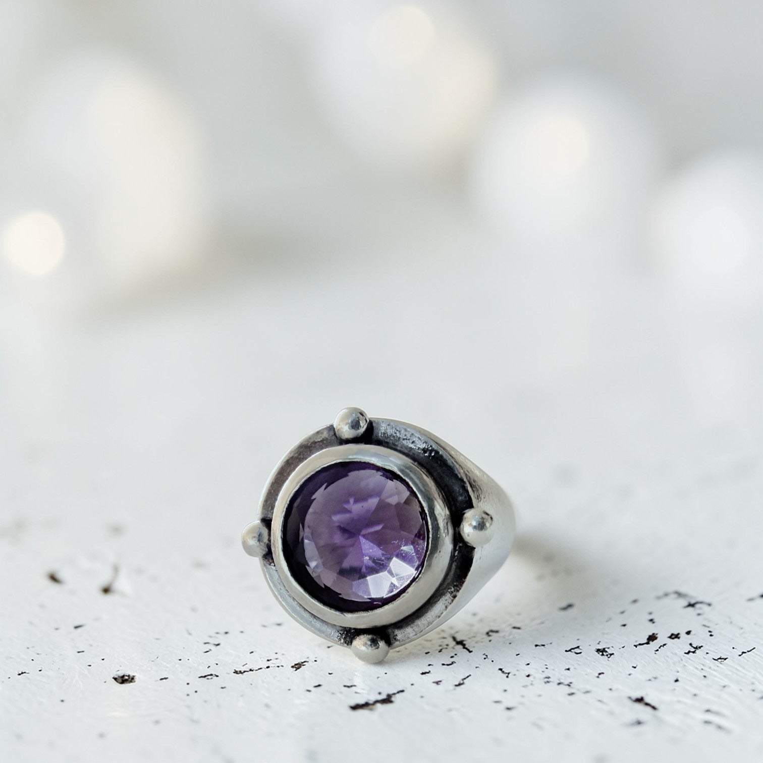 Anillo Sello Orbital - Amatista