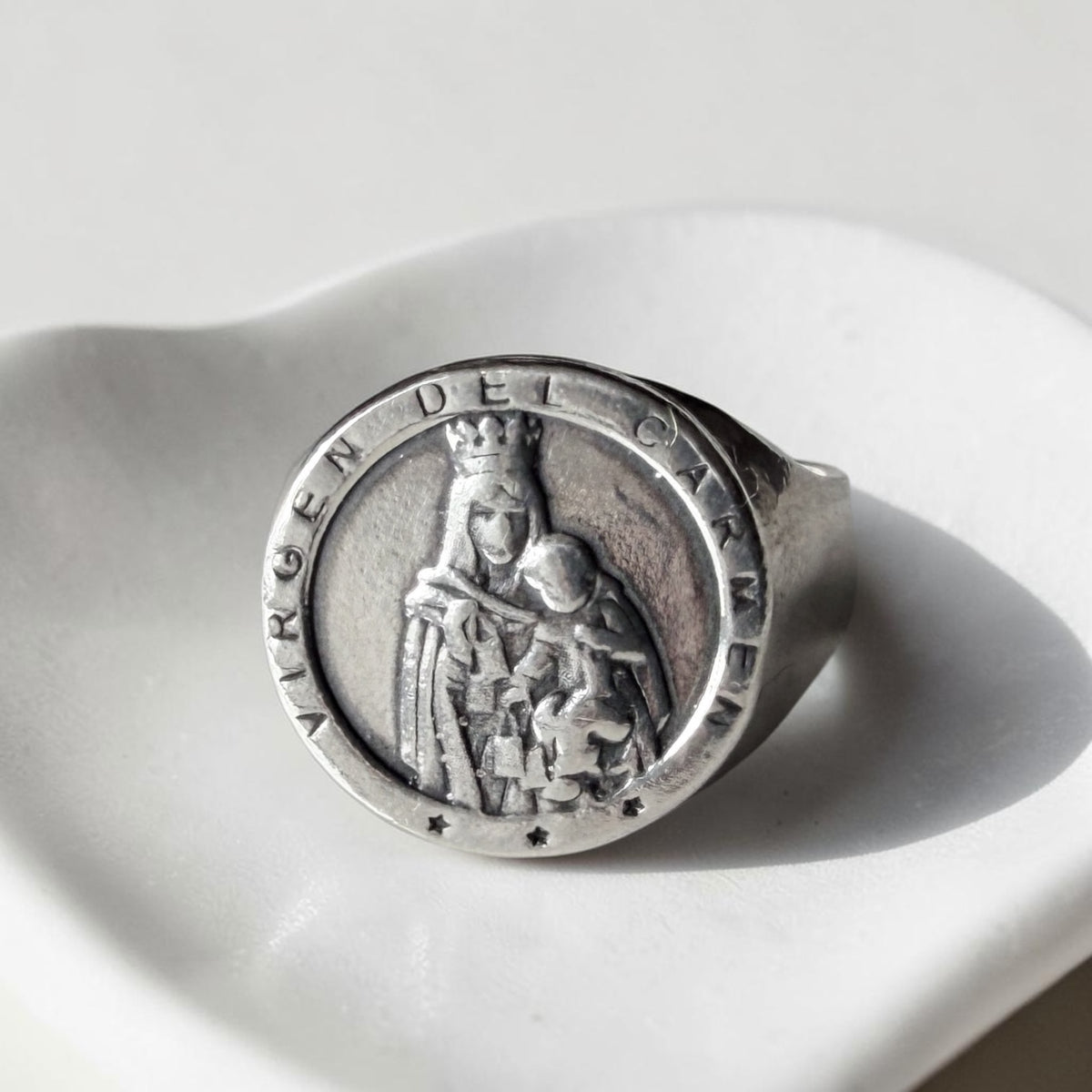 Anillo Sello Virgen del Carmen