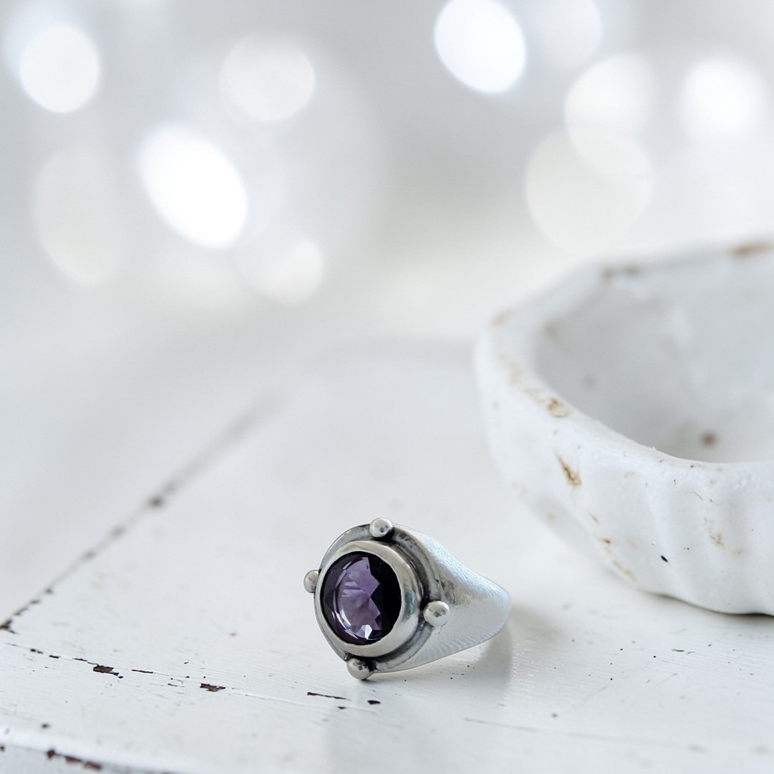 Anillo Sello Orbital - Amatista