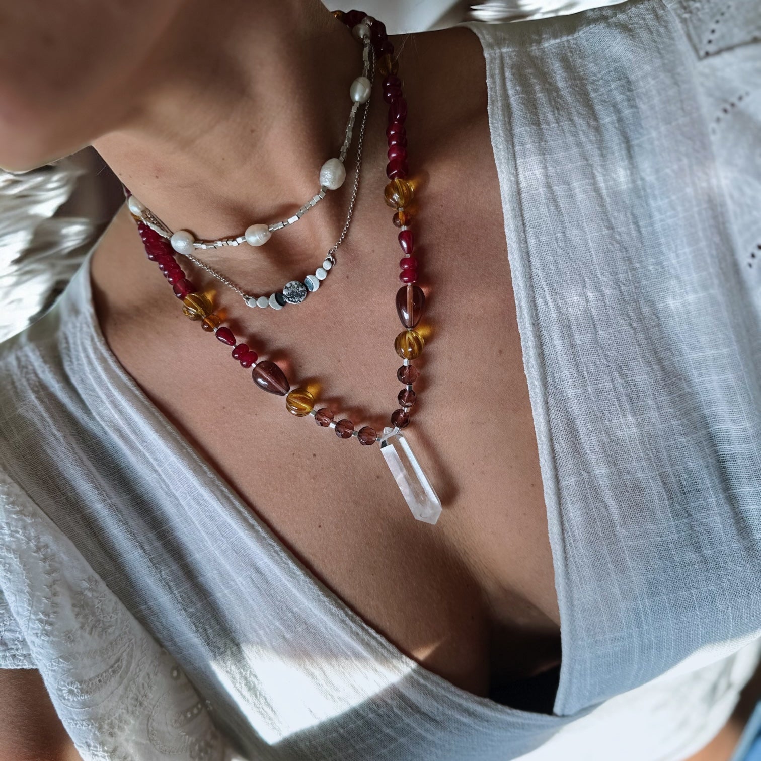 Collar Tibetano - Berry Negroni