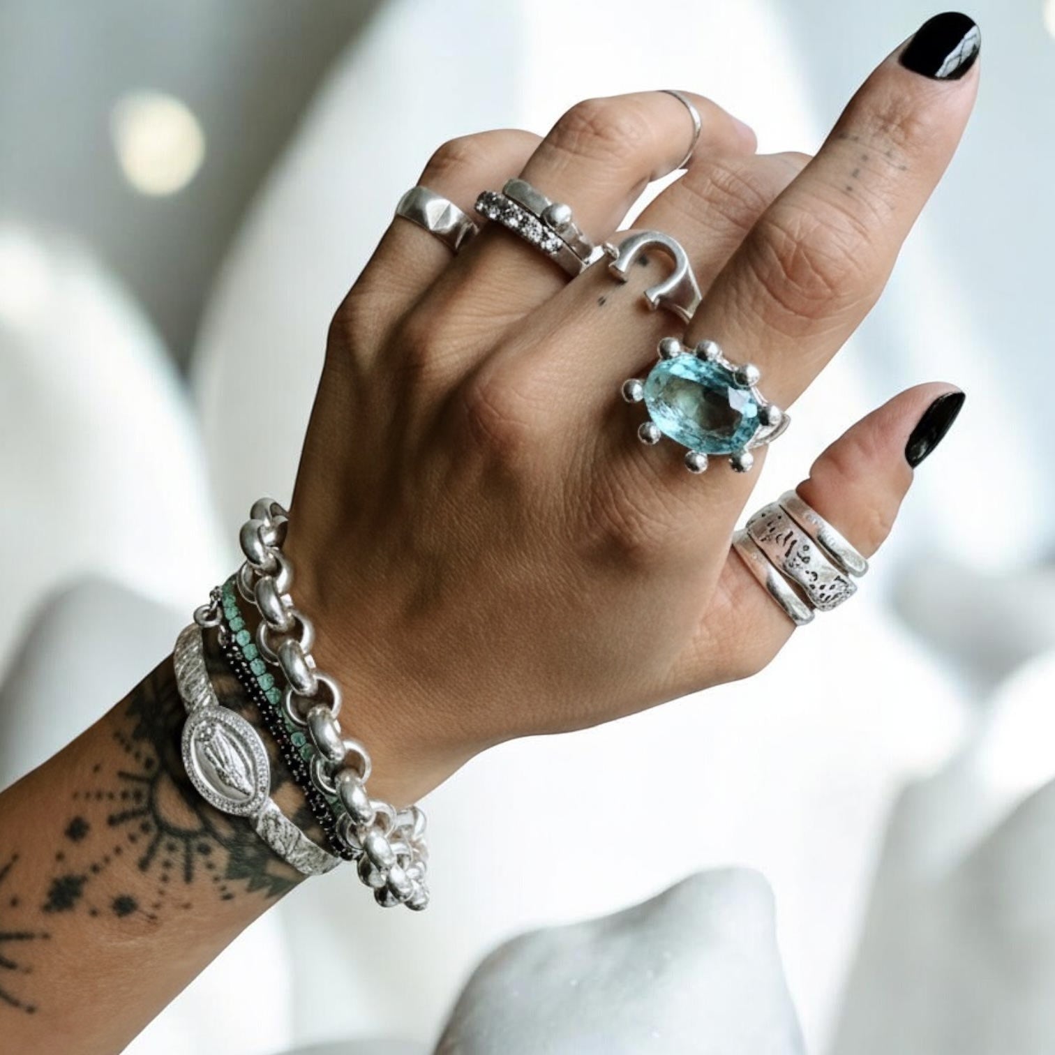Anillo El refugio - Light Blue