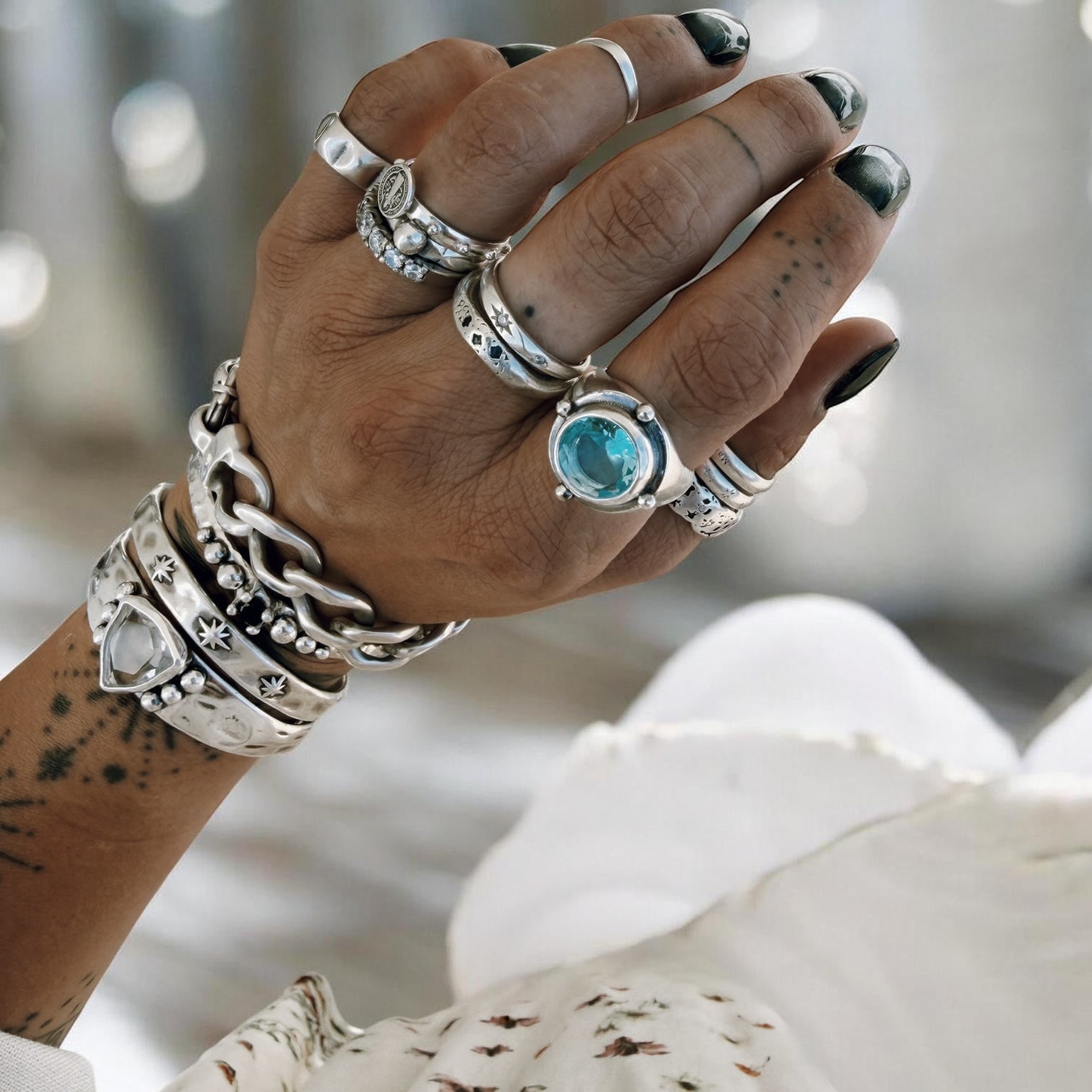 Anillo Sello Orbital - Light Blue